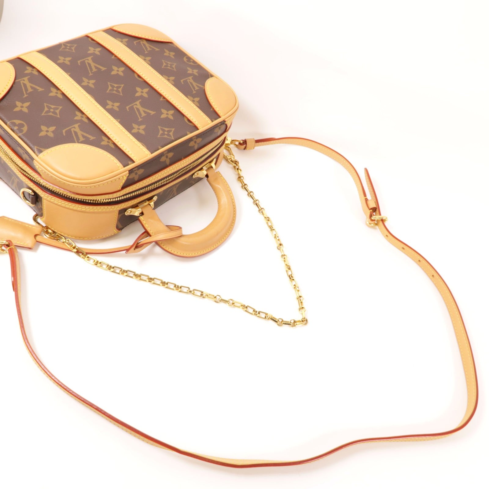 LOUIS VUITTON Monogram Valisette金扣手挽肩背兩用袋