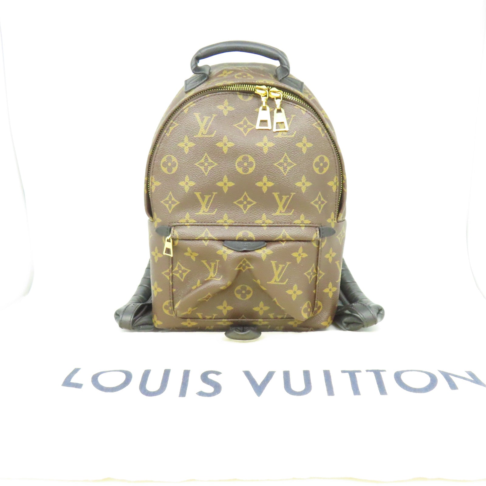 LOUIS VUITTON 【激減優惠】Monogram Palm Springs PM金扣背包啡色