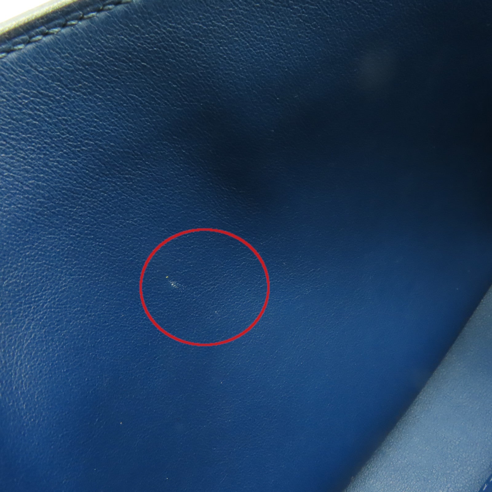 HERMES 【激減優惠】Clemence皮革Sac Saut 25 Shoulder Bag金扣肩背袋藍色