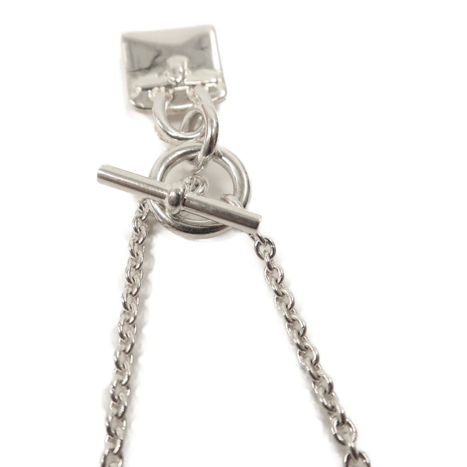 HERMES 925純銀Birkin Pendant項鏈銀色