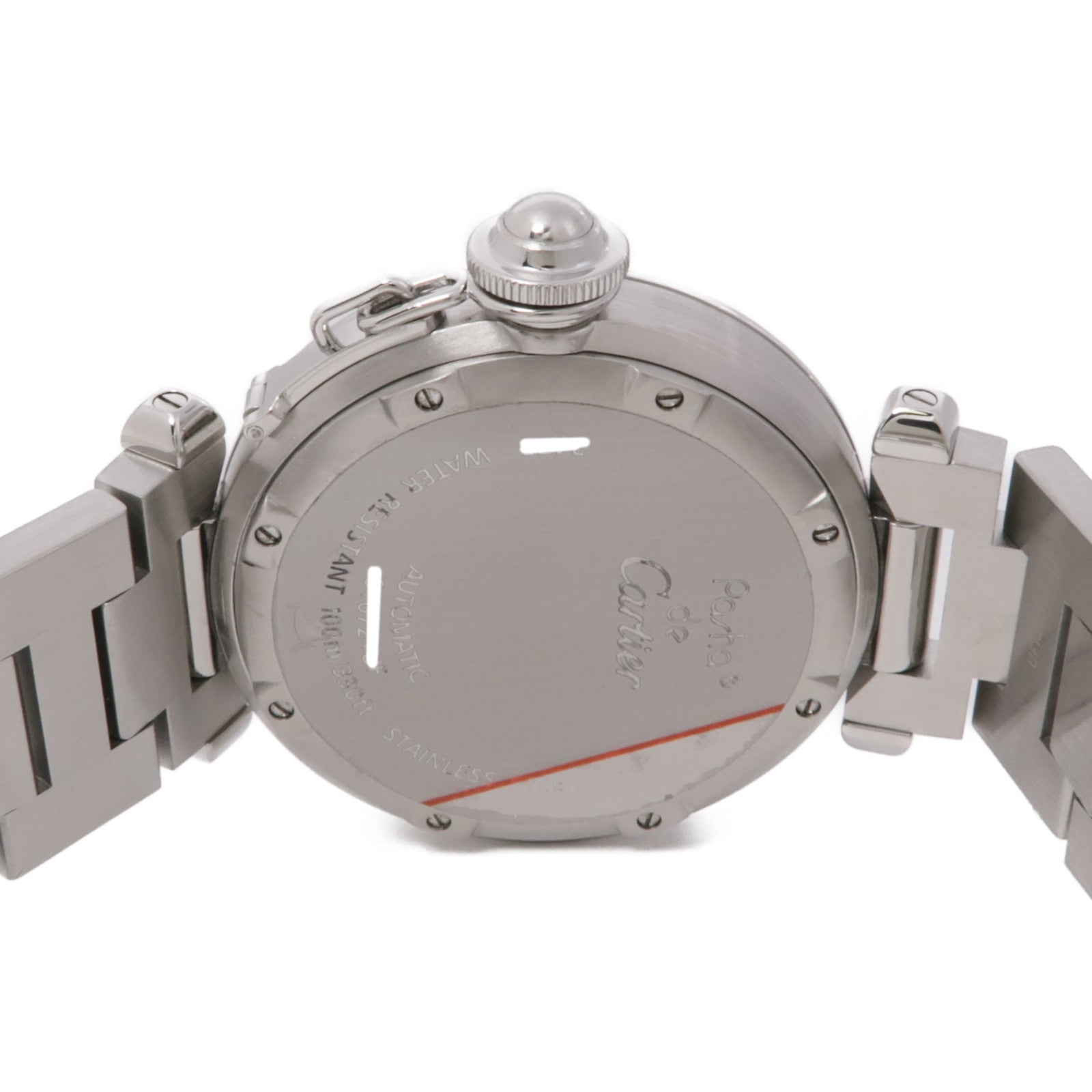 CARTIER Pasha C Big Date W31058M7 Automatic Watch Stainless Steel Pink