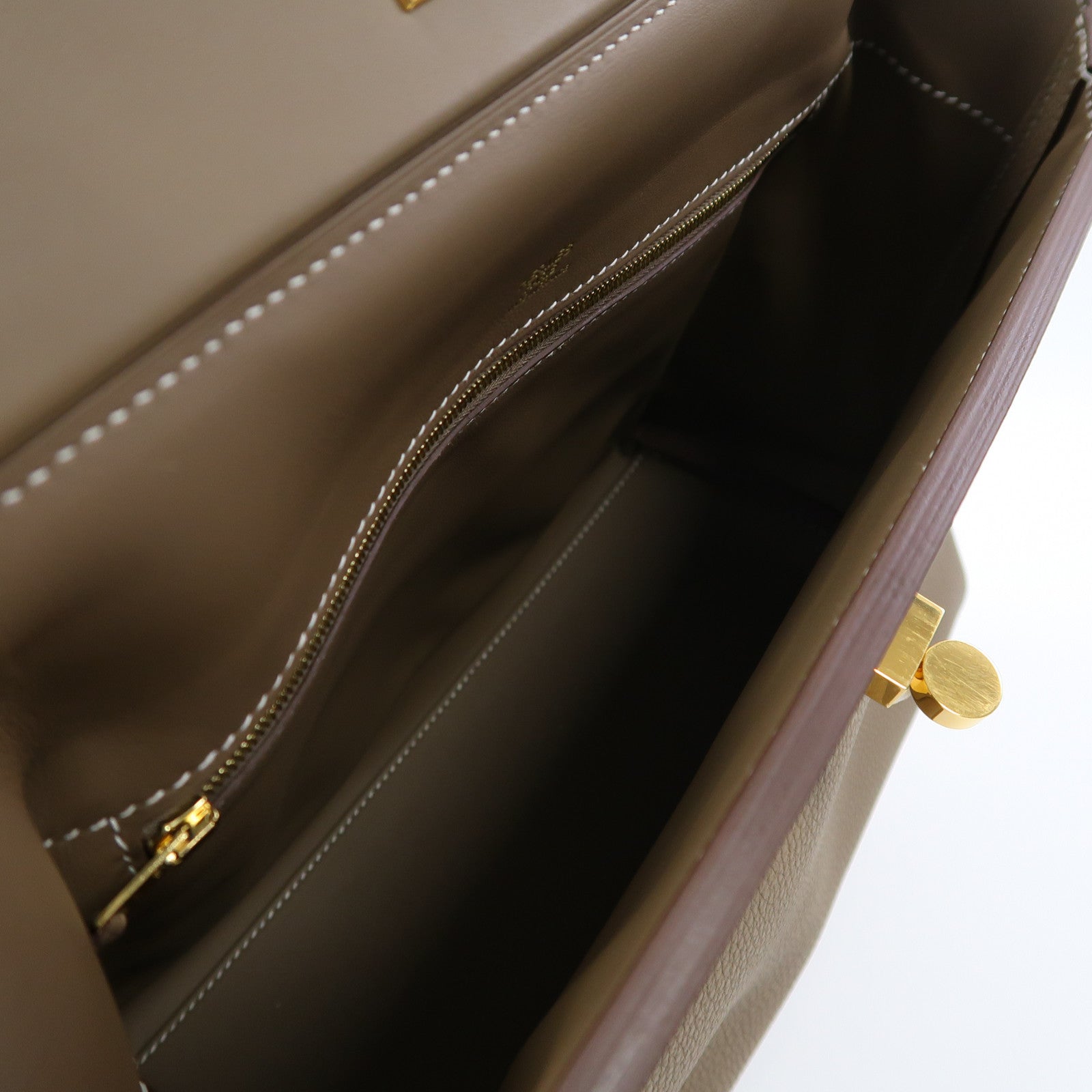 HERMES Togo皮革24/24 29cm金扣手挽肩背兩用袋大象灰色