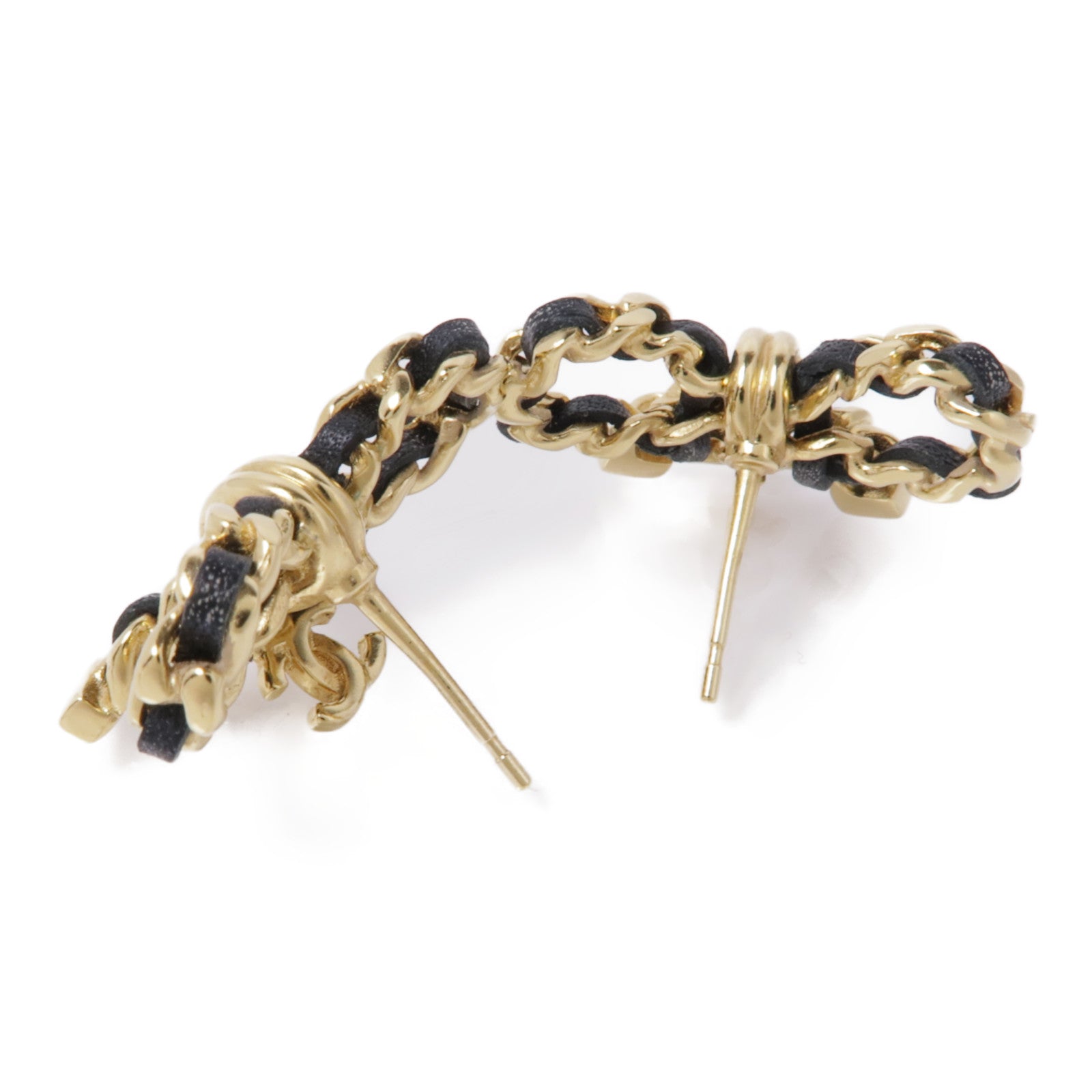 CHANEL 金屬/皮革Earrings耳環