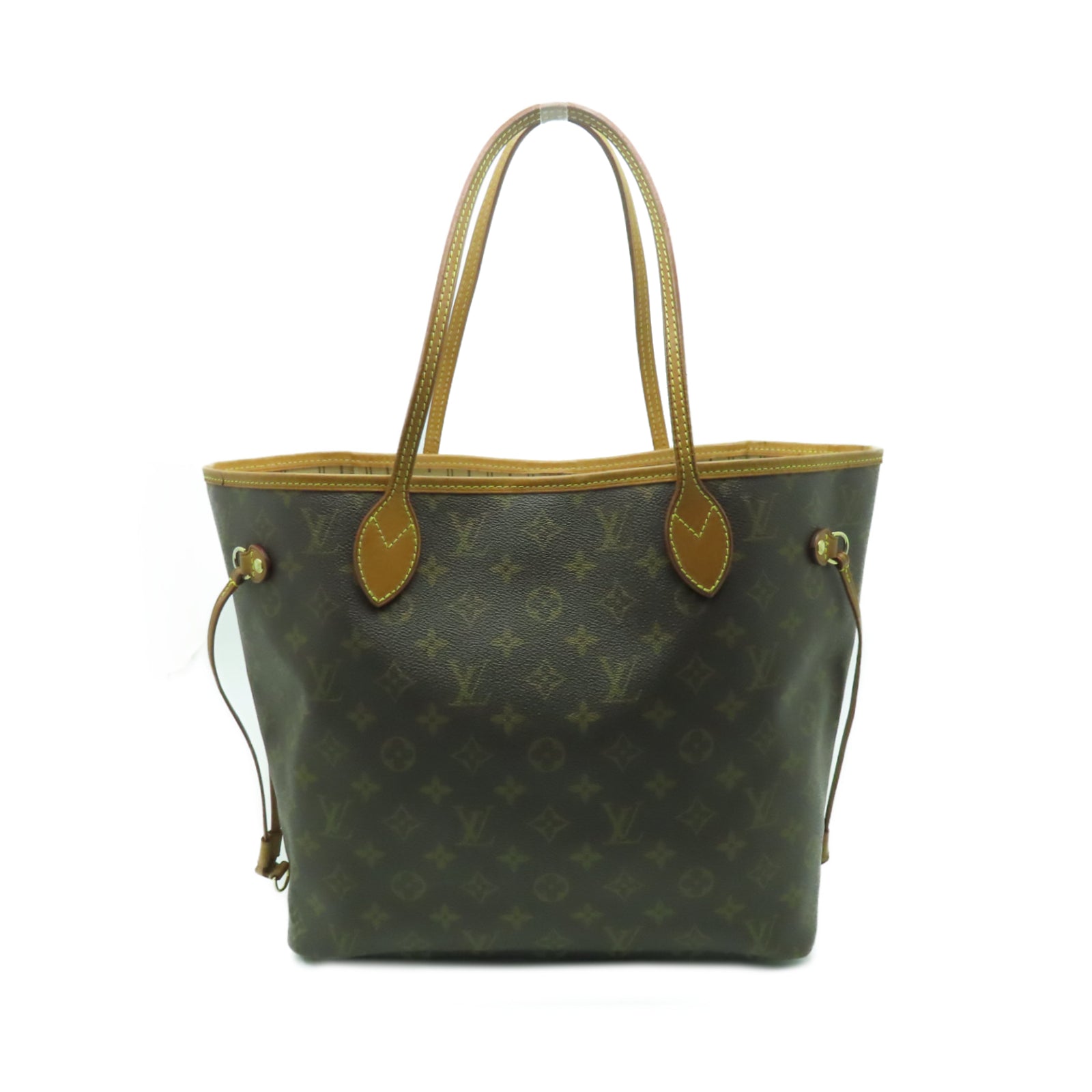 LOUIS VUITTON 【激減優惠】Monogram Neverfull MM金扣手挽袋棕色
