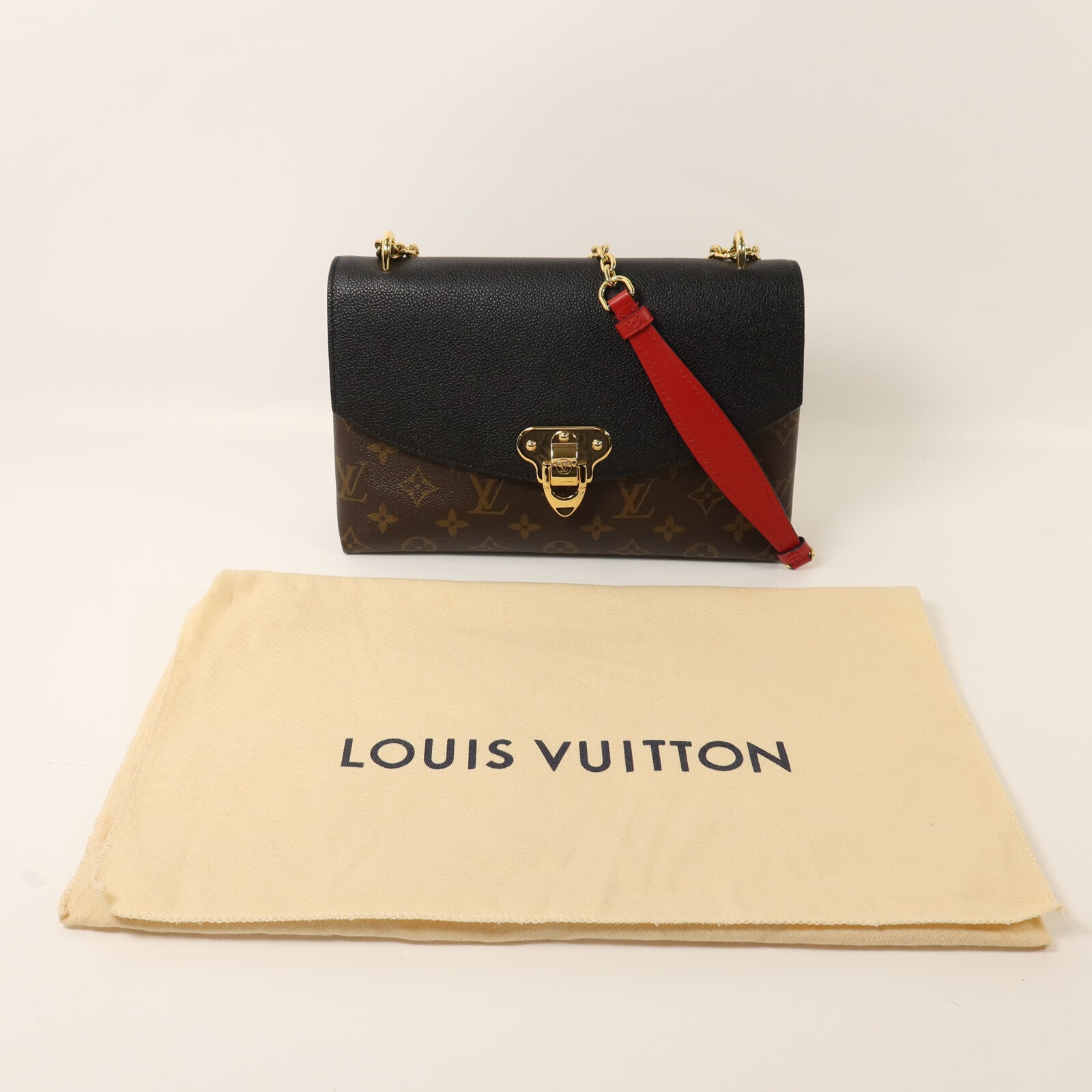 LOUIS VUITTON Monogram Saint Placide金扣鏈帶肩背袋