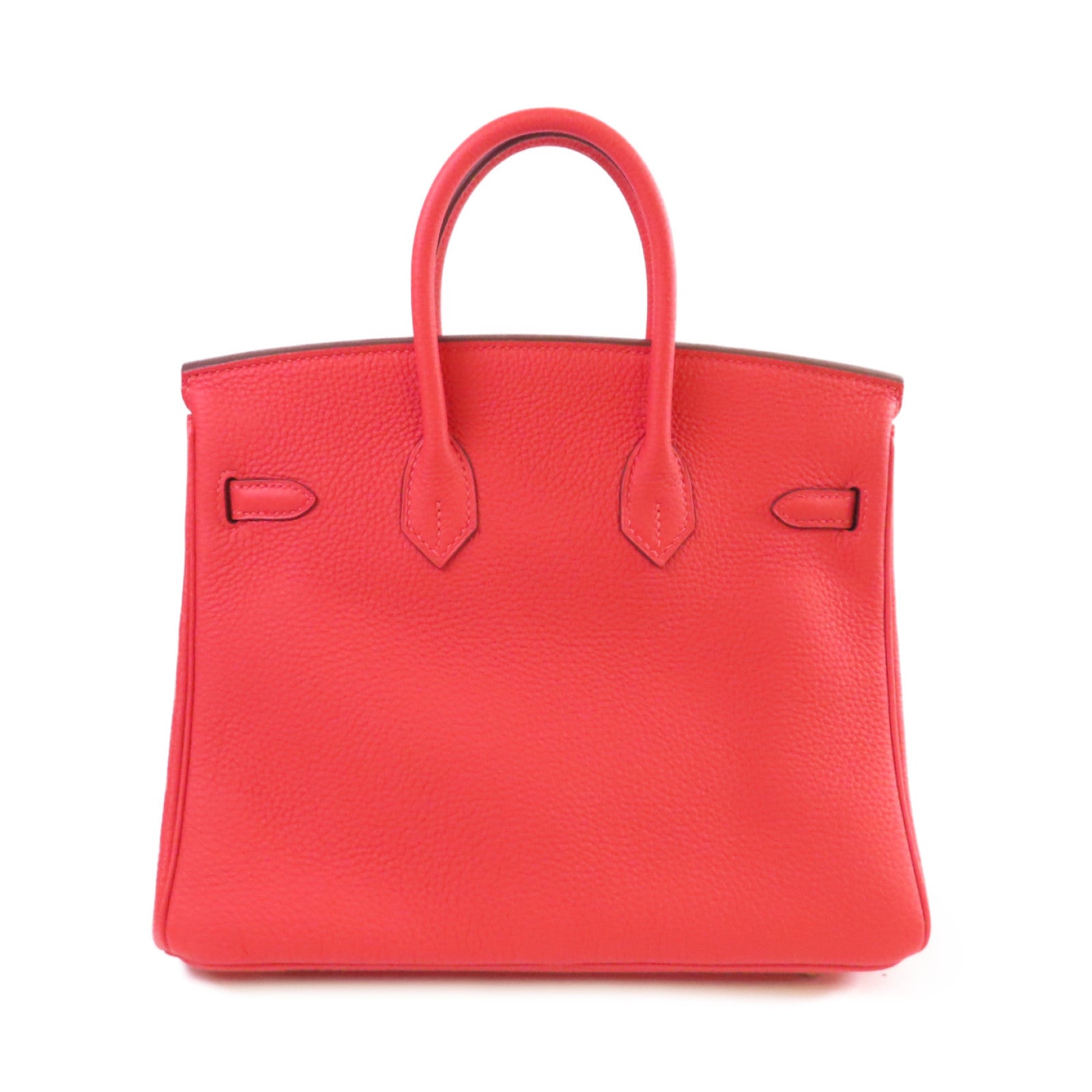 HERMES Togo皮革Birkin 25 Hand Bag金扣手挽袋2R Rouge Pivoine牡丹紅色