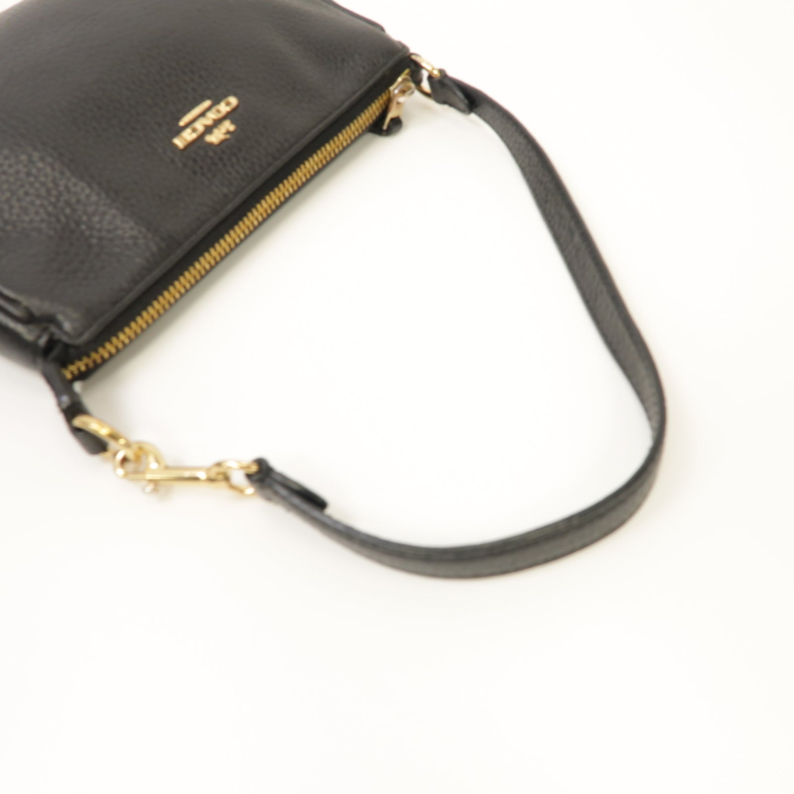 COACH 【激減優惠】牛皮皮革Shoulder Bag金扣肩背袋黒色
