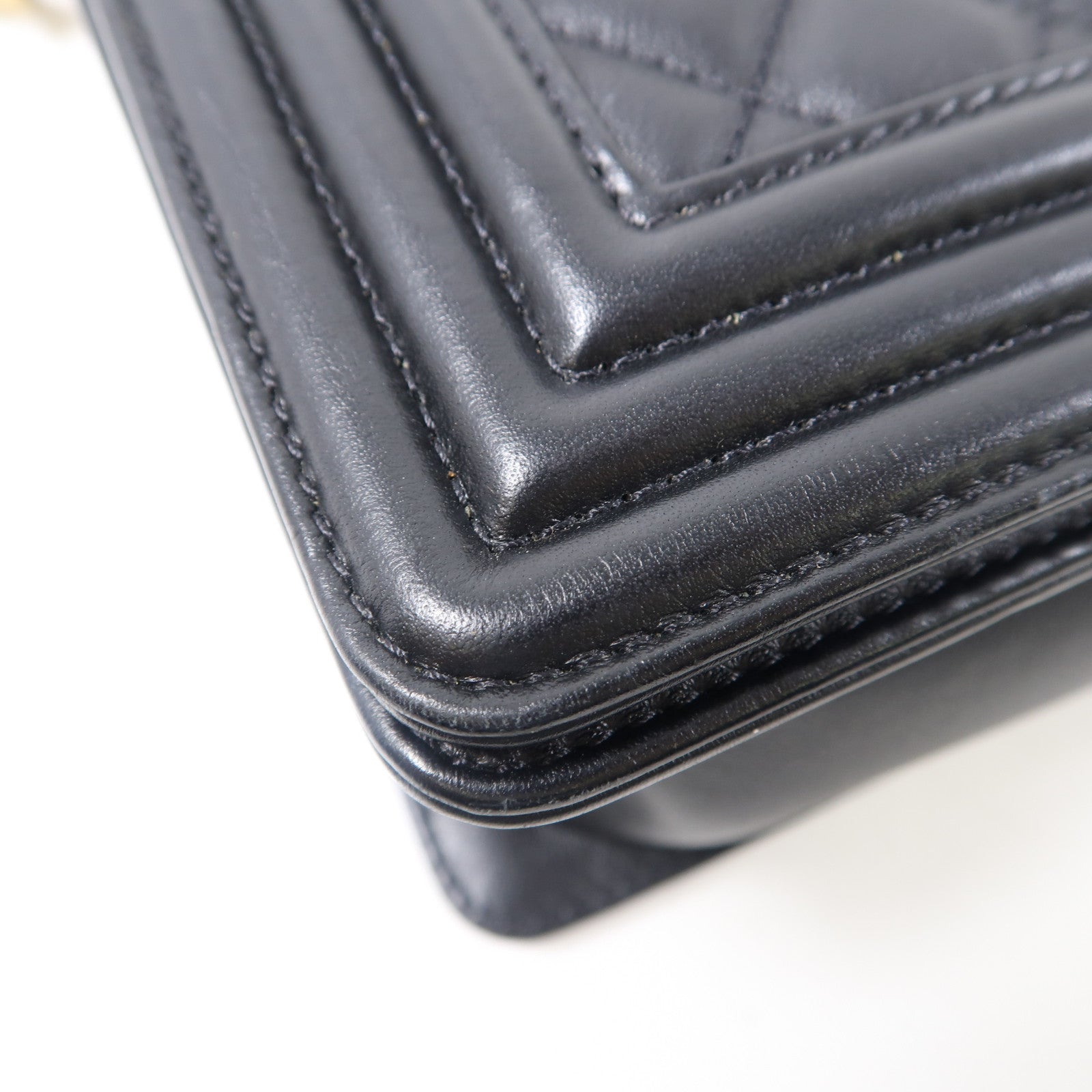 CHANEL 【激減優惠】菱格羊皮皮革Shoulder Bag金扣鏈帶肩背袋黑色