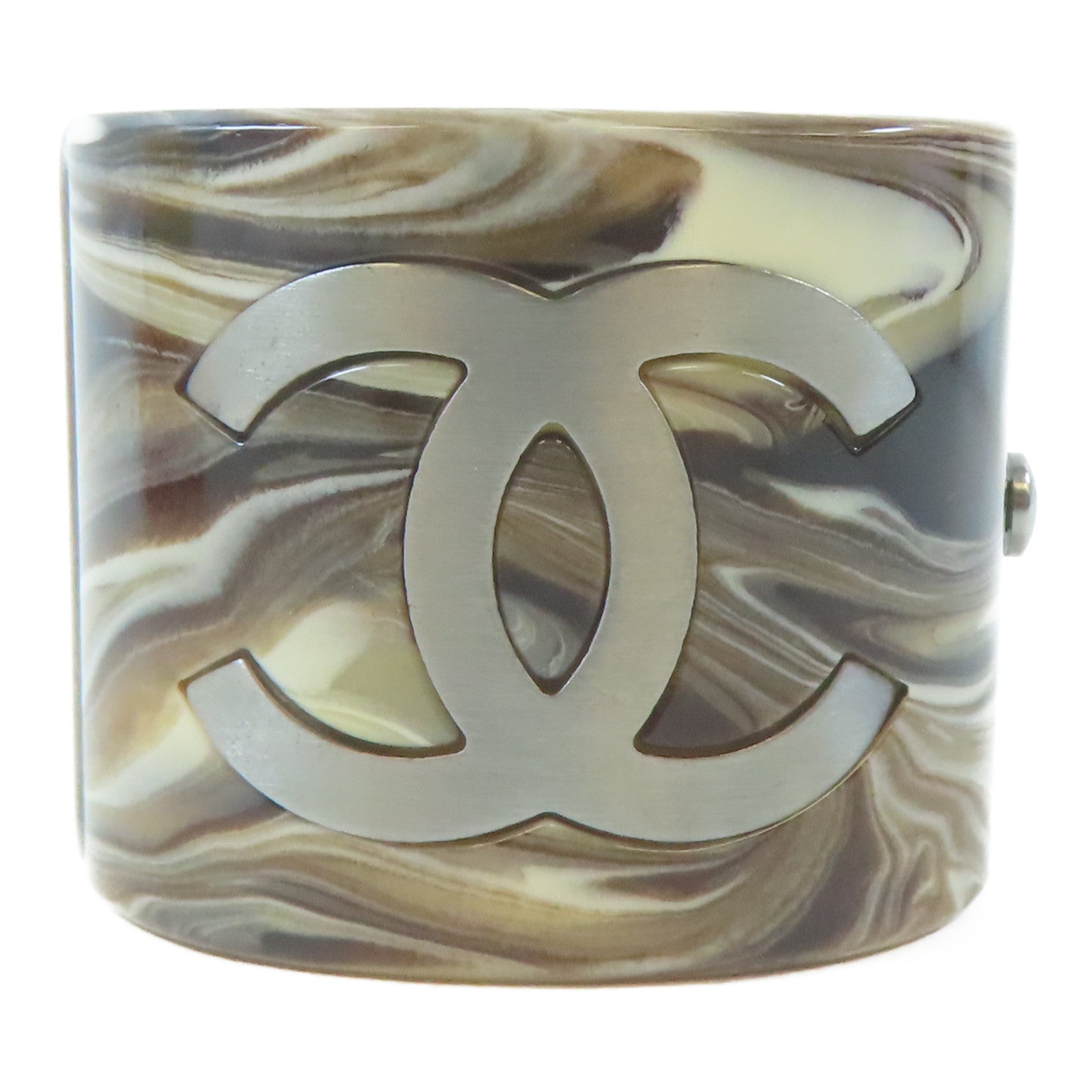 CHANEL 【激減優惠】樹脂Bangle手鐲啡色