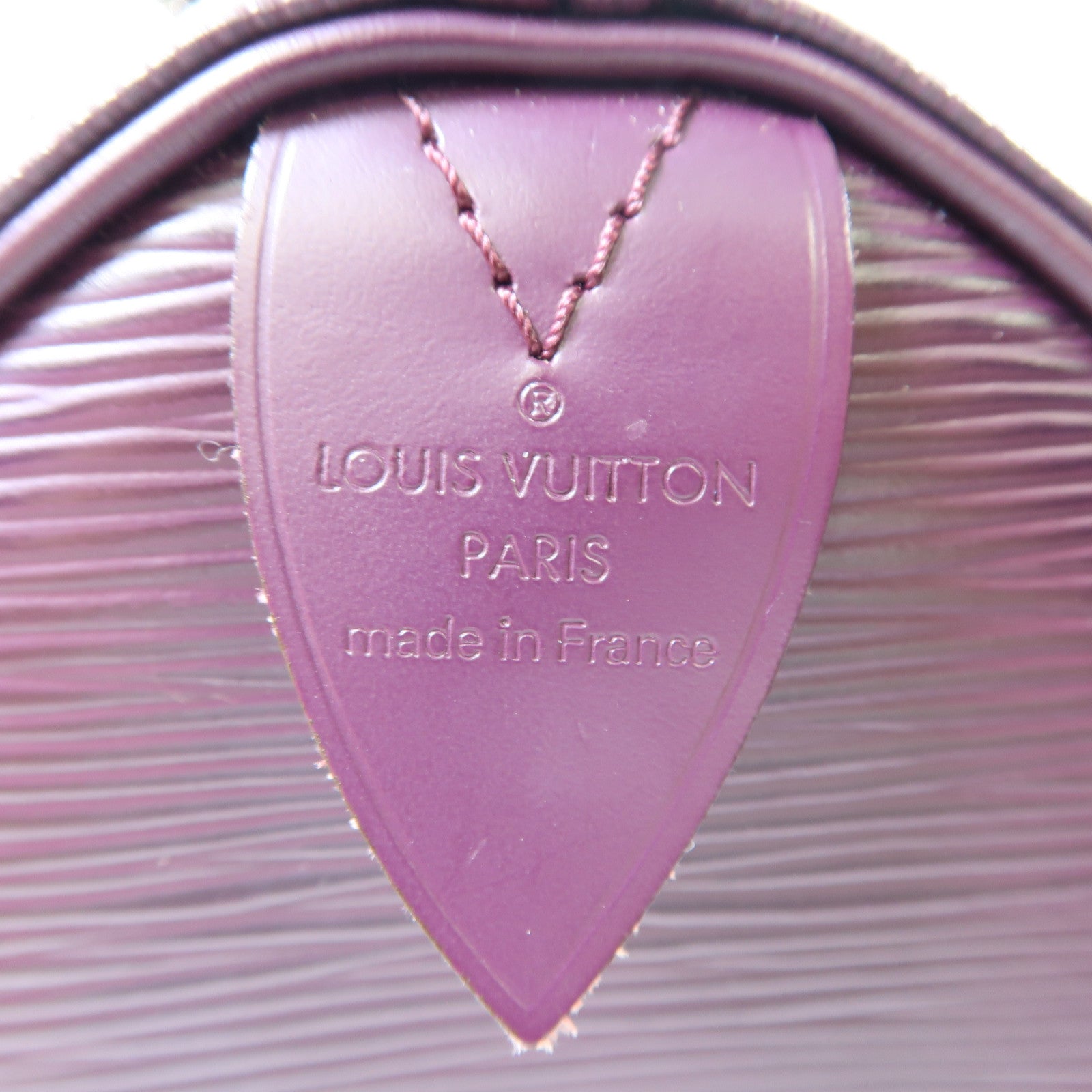 LOUIS VUITTON Epi Speedy 30銀扣手挽袋紫色