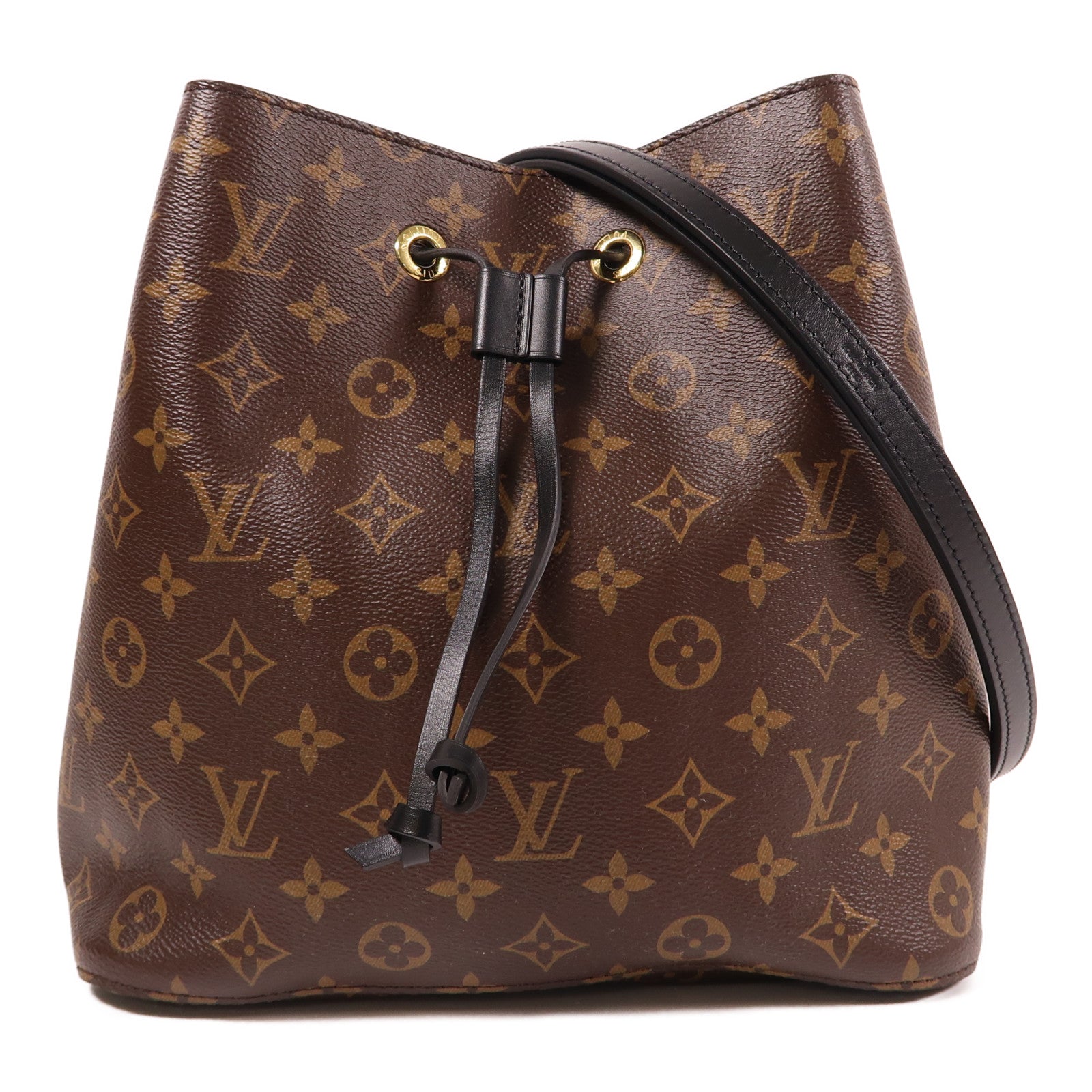 LOUIS VUITTON Monogram Neo Noe MM金扣肩背袋啡色