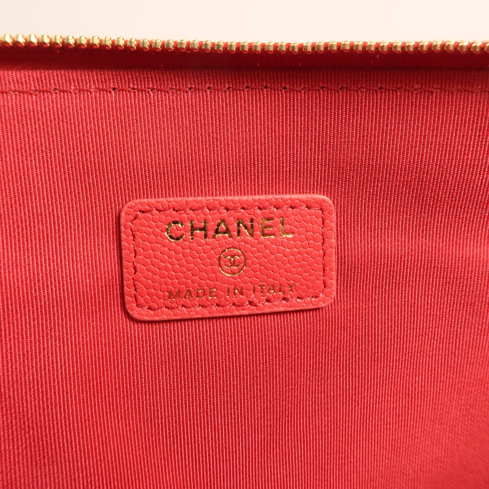 CHANEL 牛皮皮革Clutch金扣手拿包