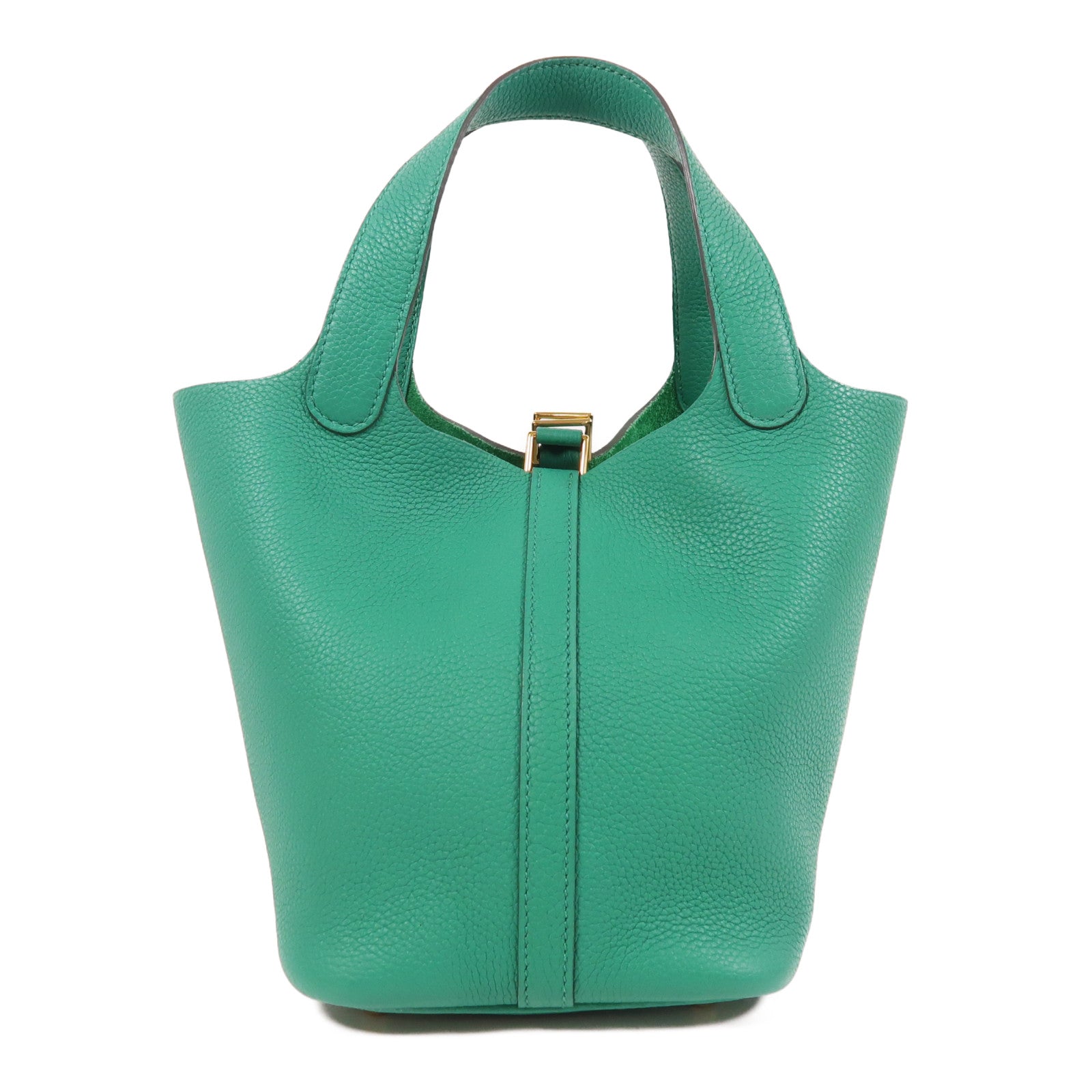 HERMES Clemence皮革Picotin 18 PM金扣手挽袋