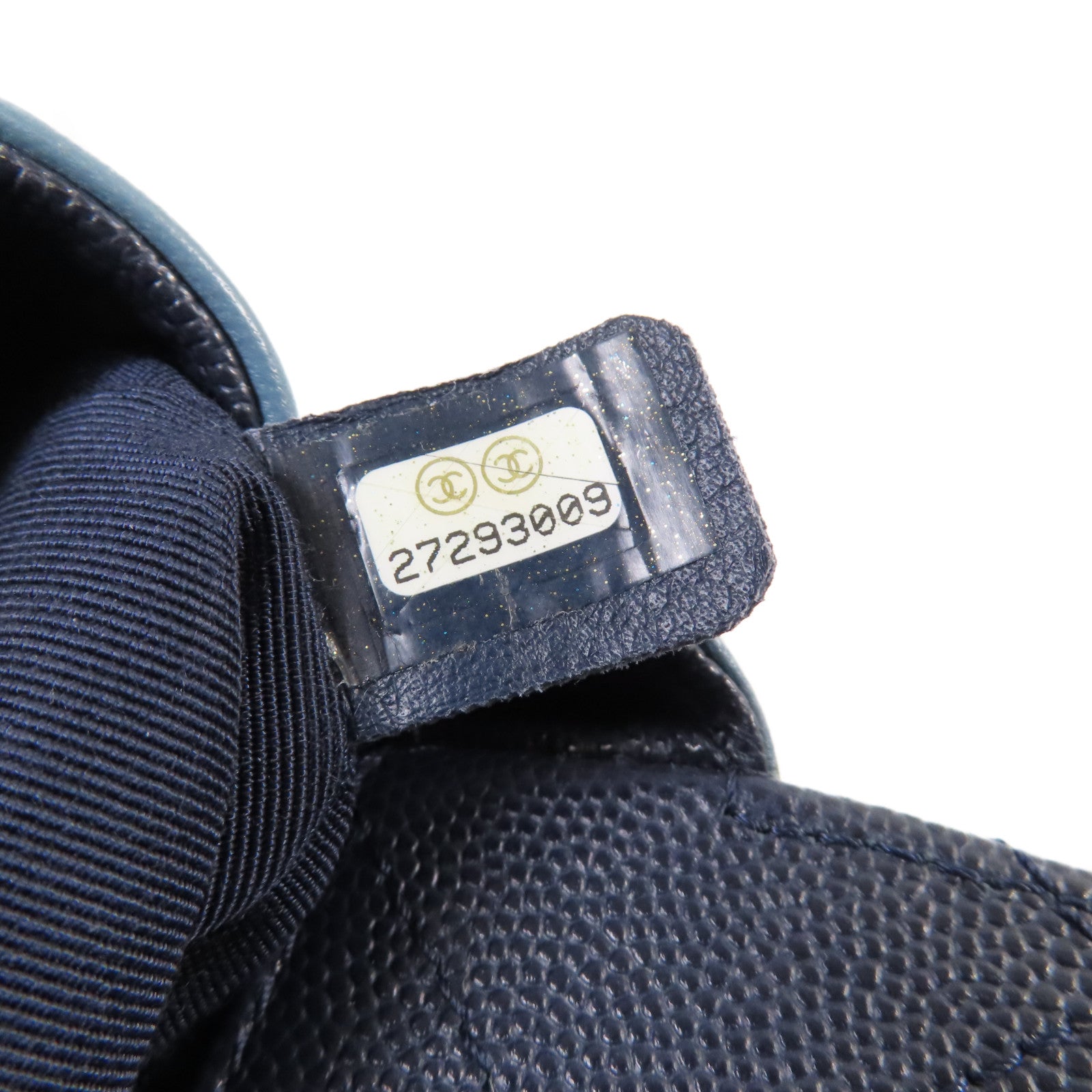 CHANEL 【激減優惠】牛皮皮革/Caviar皮革Chain Shoulder Bag金扣鏈帶肩背袋深藍色/淺藍色