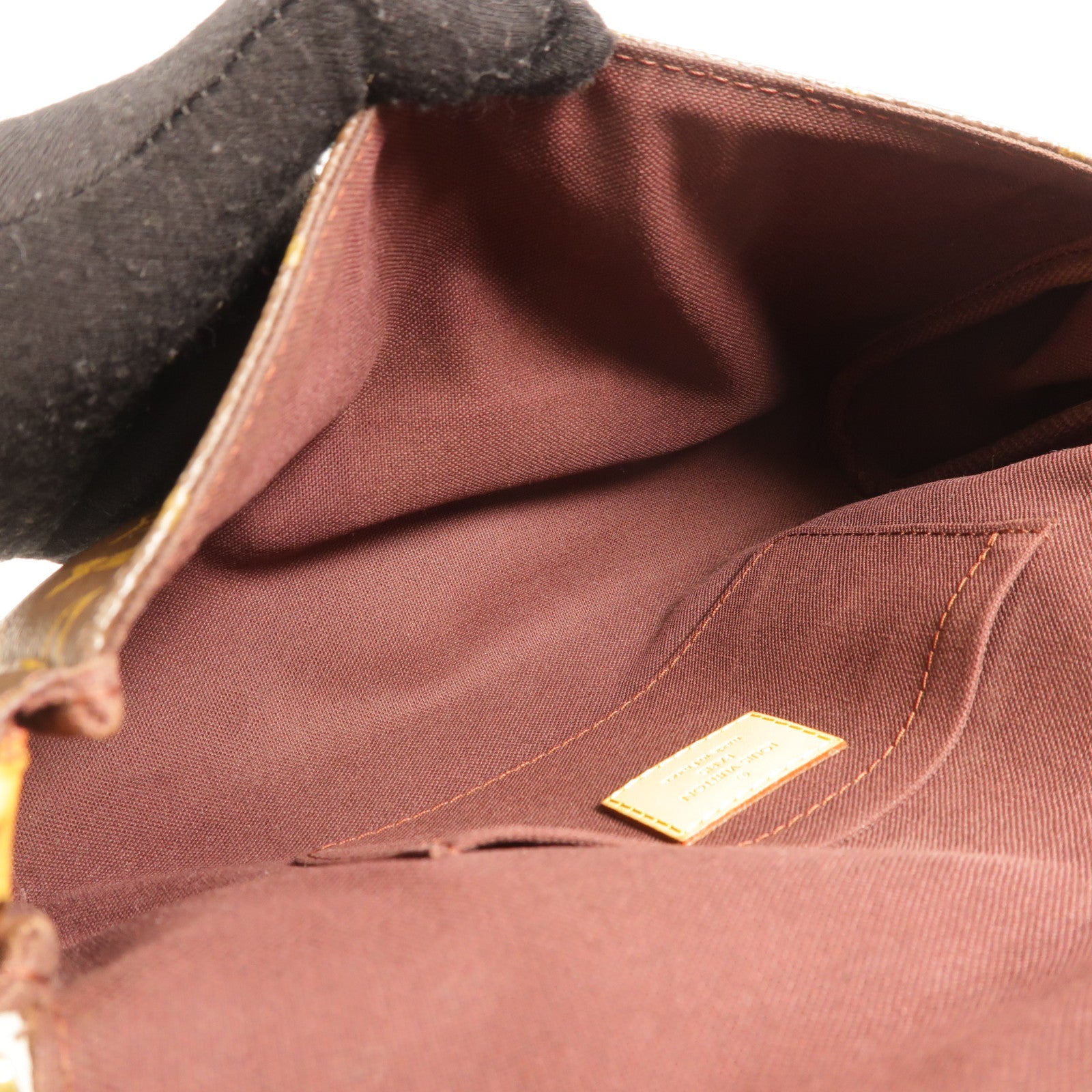 LOUIS VUITTON Monogram Favorite MM金扣手挽肩背兩用袋棕色