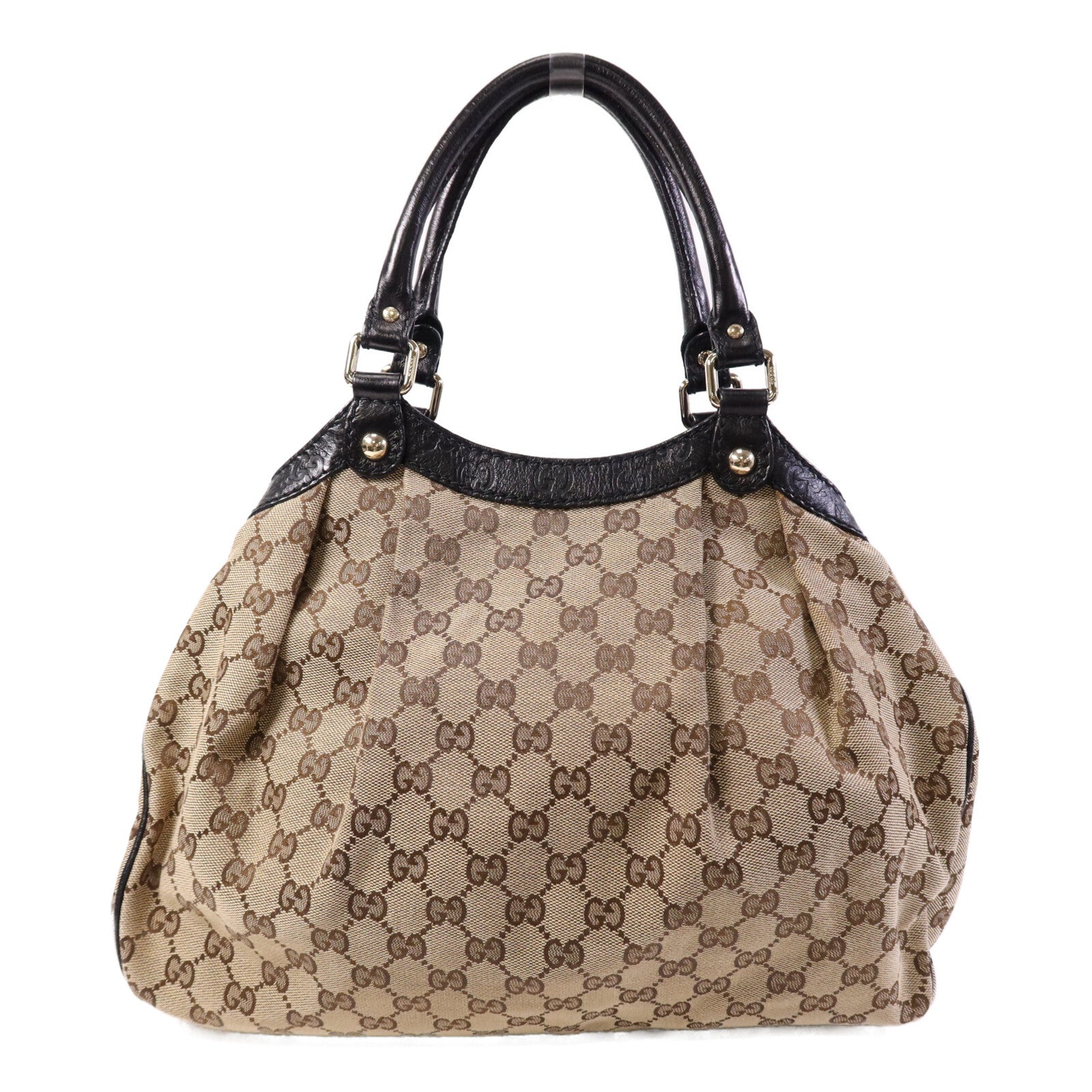 GUCCI 帆布Shoulder Bag金扣肩背袋