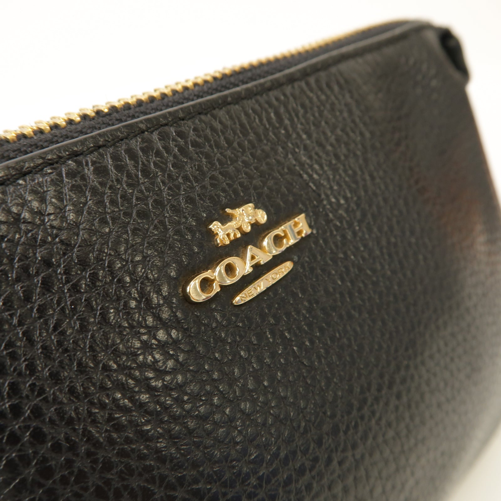 COACH 【激減優惠】牛皮皮革Shoulder Bag金扣肩背袋黒色