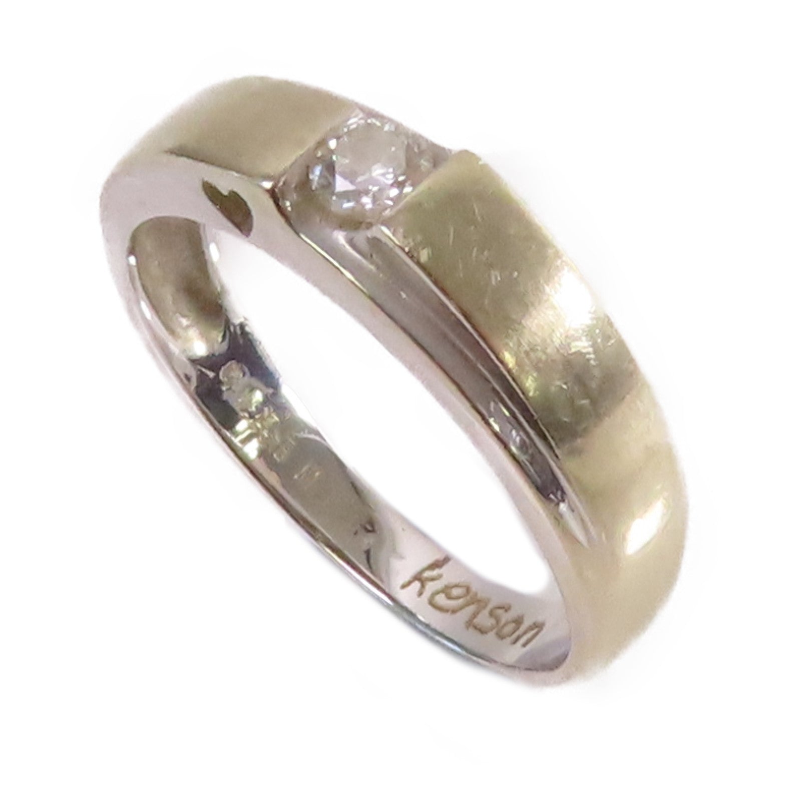 JEWELRY 【激減優惠】18K白金/0.09ct鑽石Diamond Ring戒指US#4.25