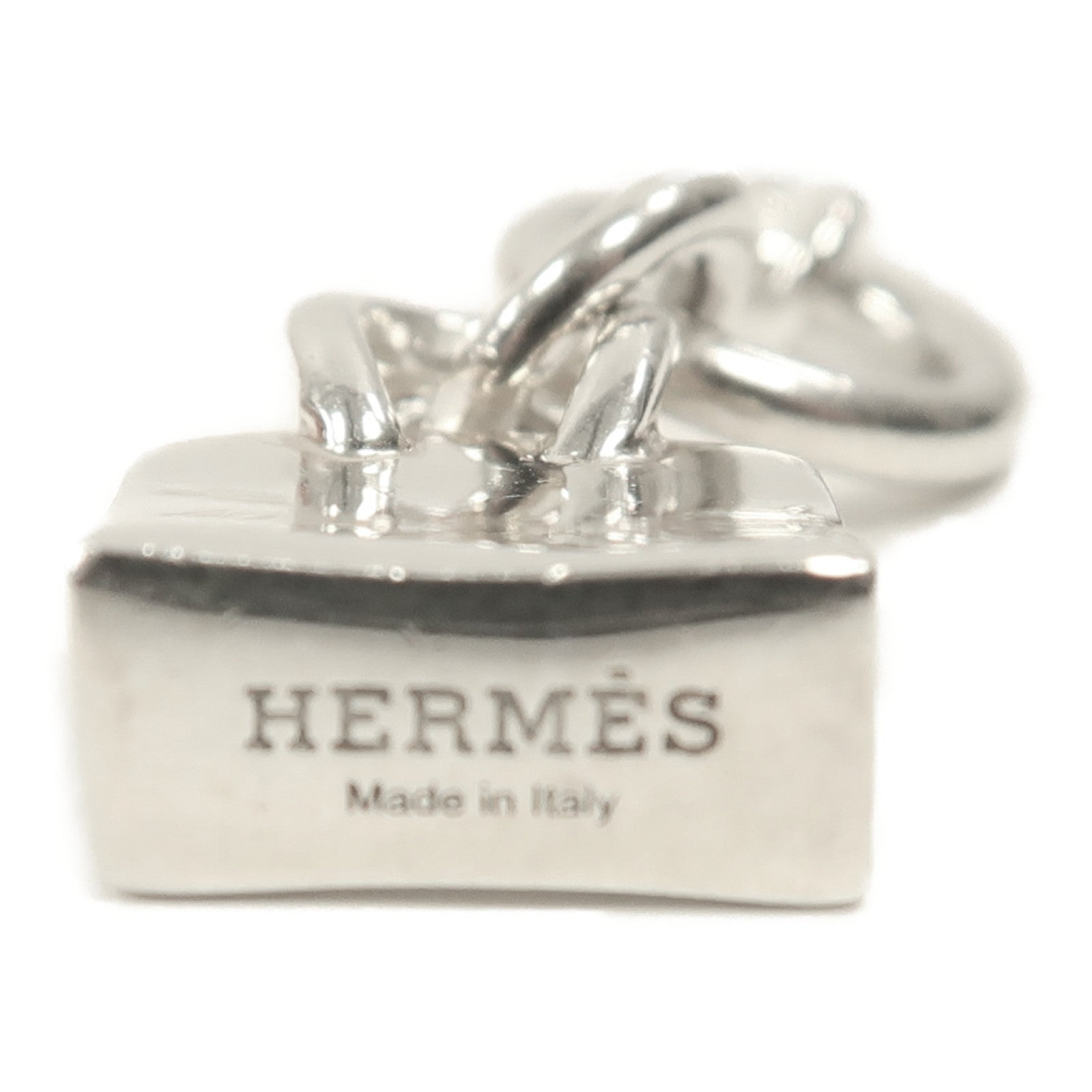 HERMES 925純銀Birkin Pendant項鏈銀色