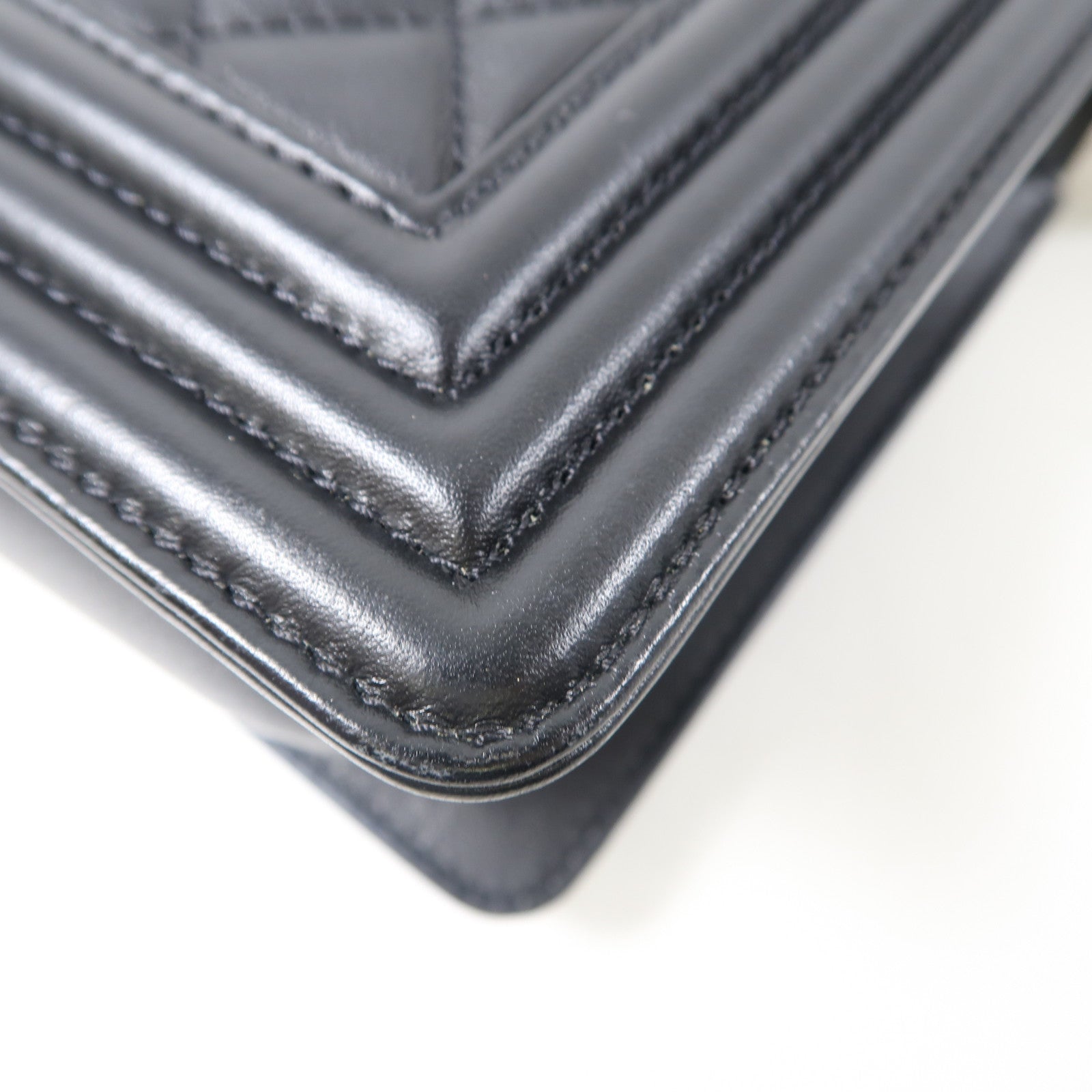 CHANEL 【激減優惠】菱格羊皮皮革Shoulder Bag金扣鏈帶肩背袋黑色