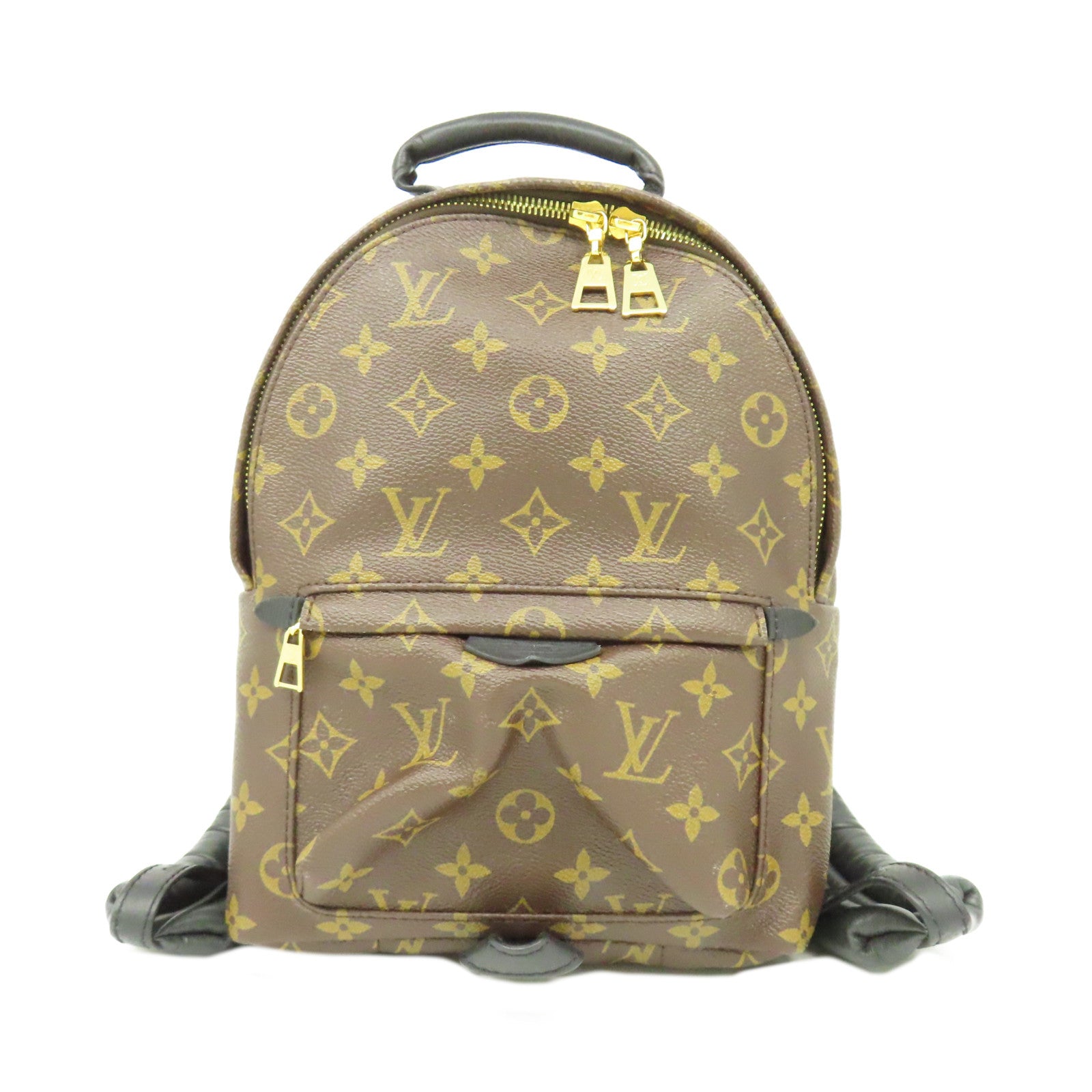 LOUIS VUITTON 【激減優惠】Monogram Palm Springs PM金扣背包啡色