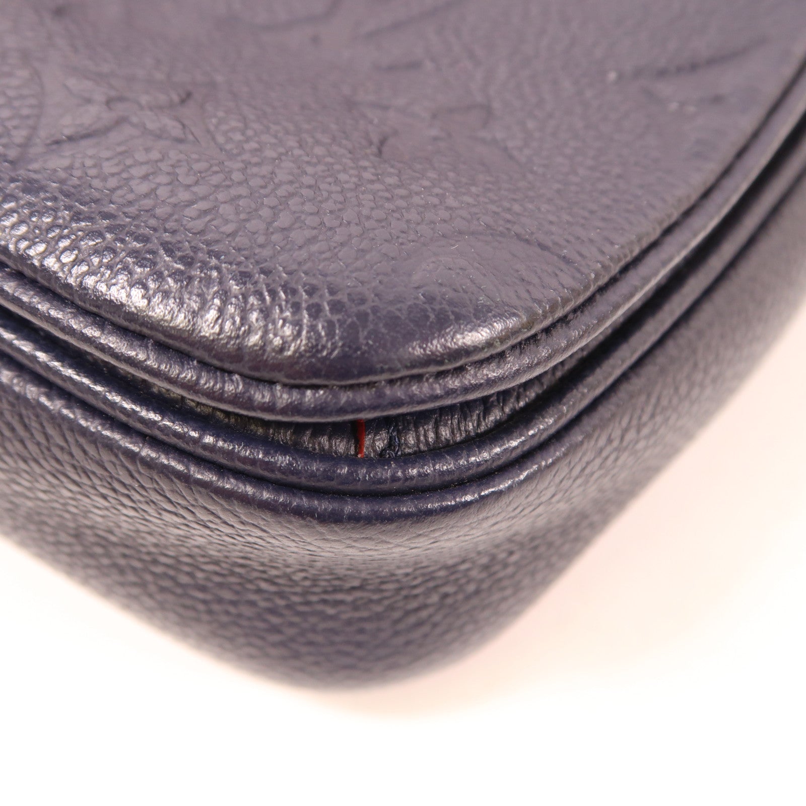 LOUIS VUITTON 【激減優惠】Monogram Empreinte Pochette Metis金扣手挽肩背兩用袋深藍色