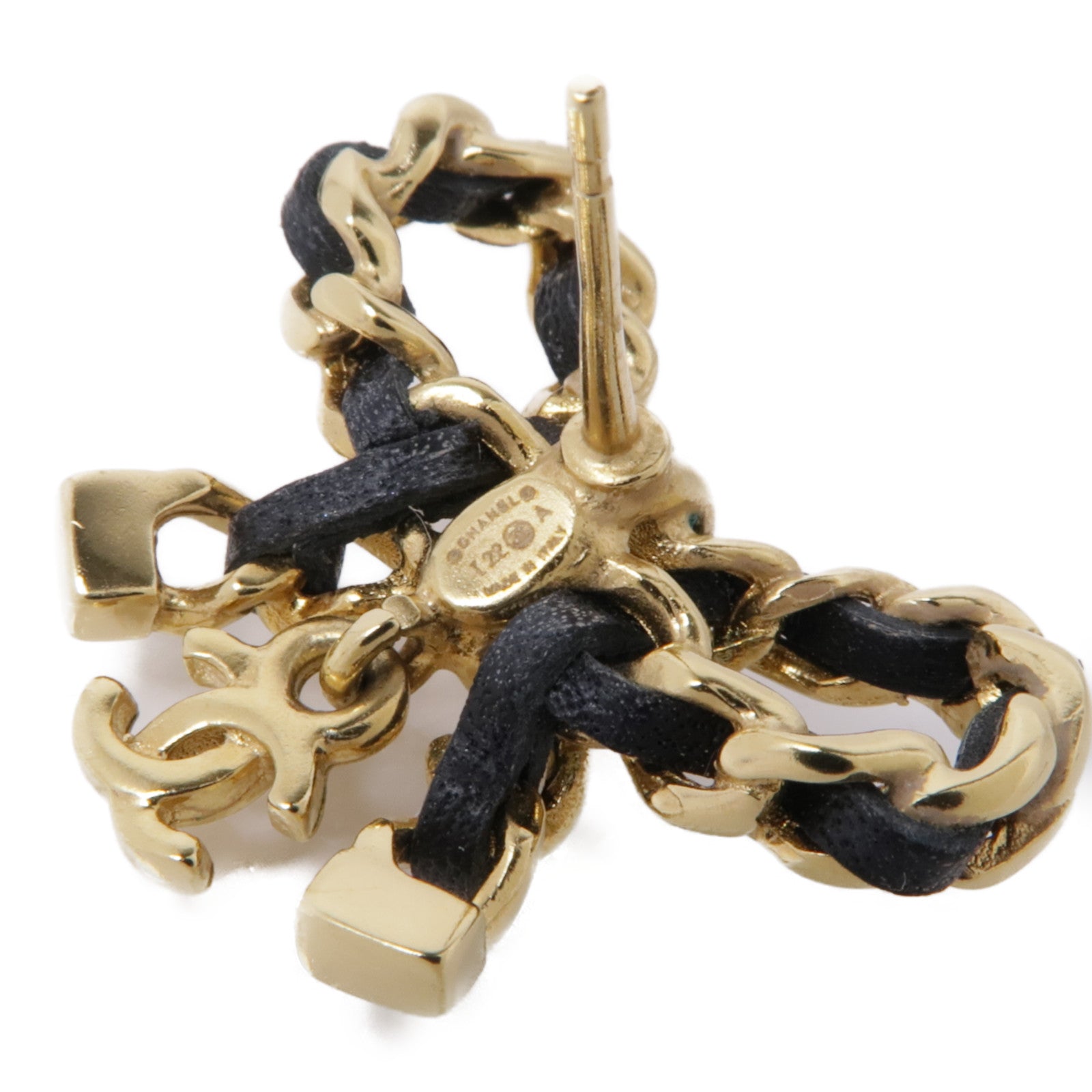 CHANEL 金屬/皮革Earrings耳環
