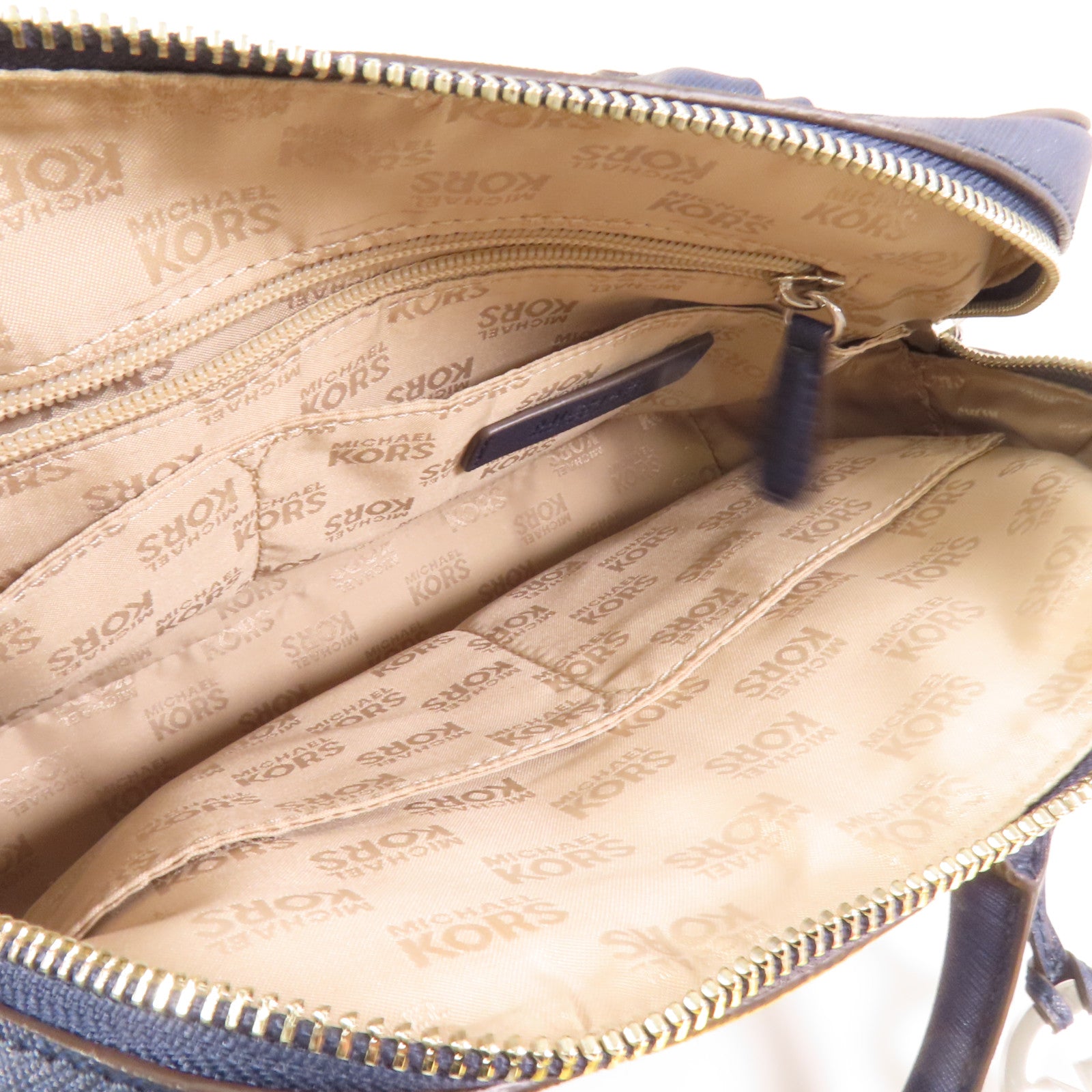 Michael Kors 塗層帆布2Way Shoulder Bag金扣手挽肩背兩用袋