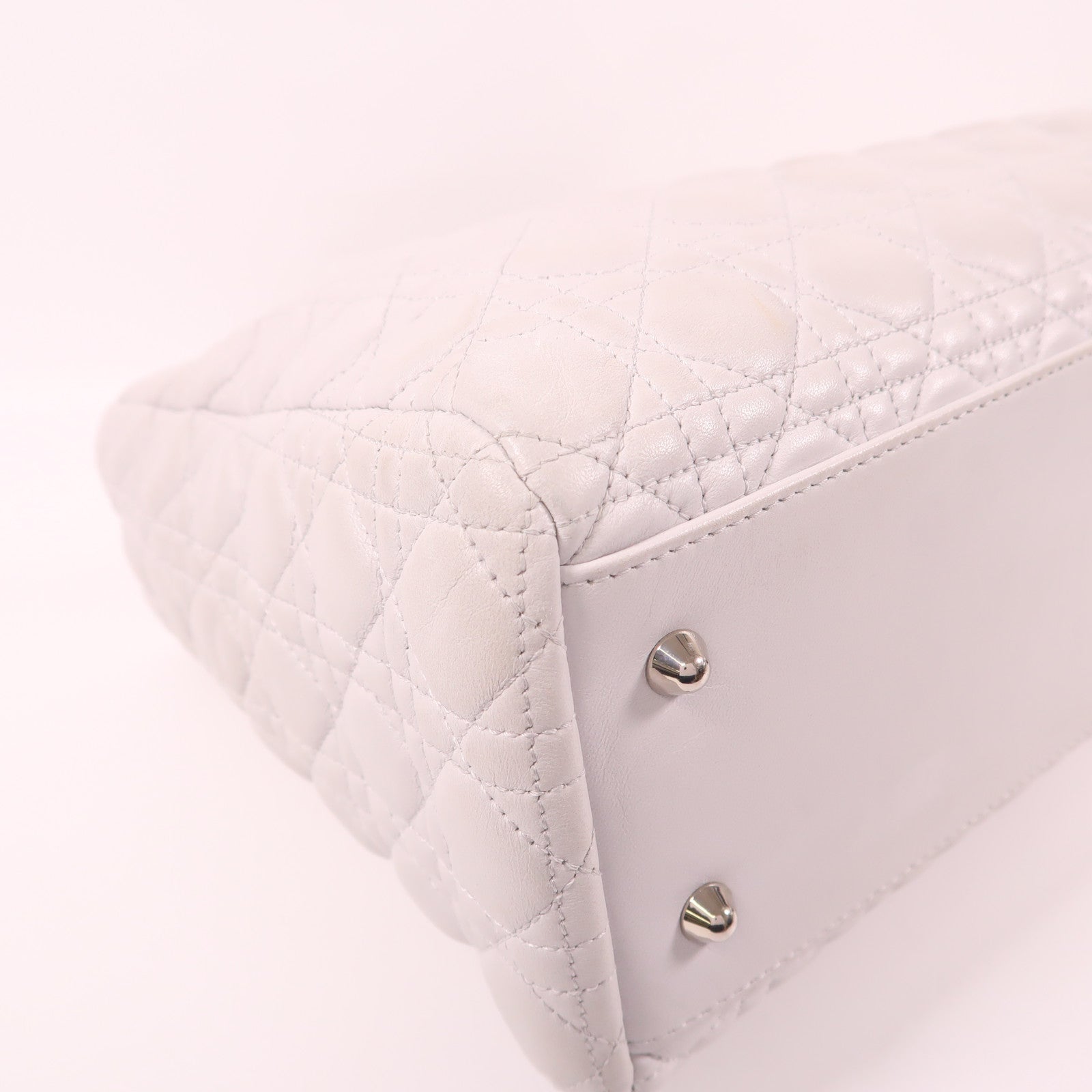 Dior 皮革Shoulder Tote銀扣肩背袋/手挽袋