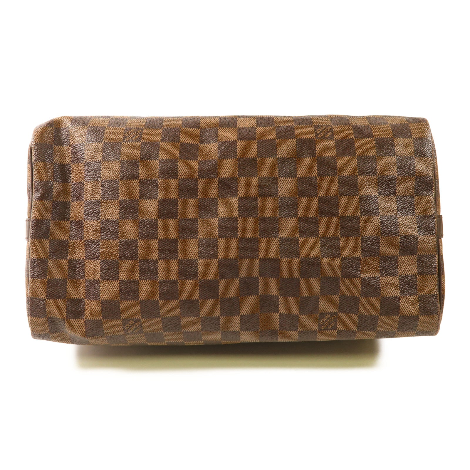 LOUIS VUITTON Damier Speedy Bandouliere 30金扣手挽肩背兩用袋棕色