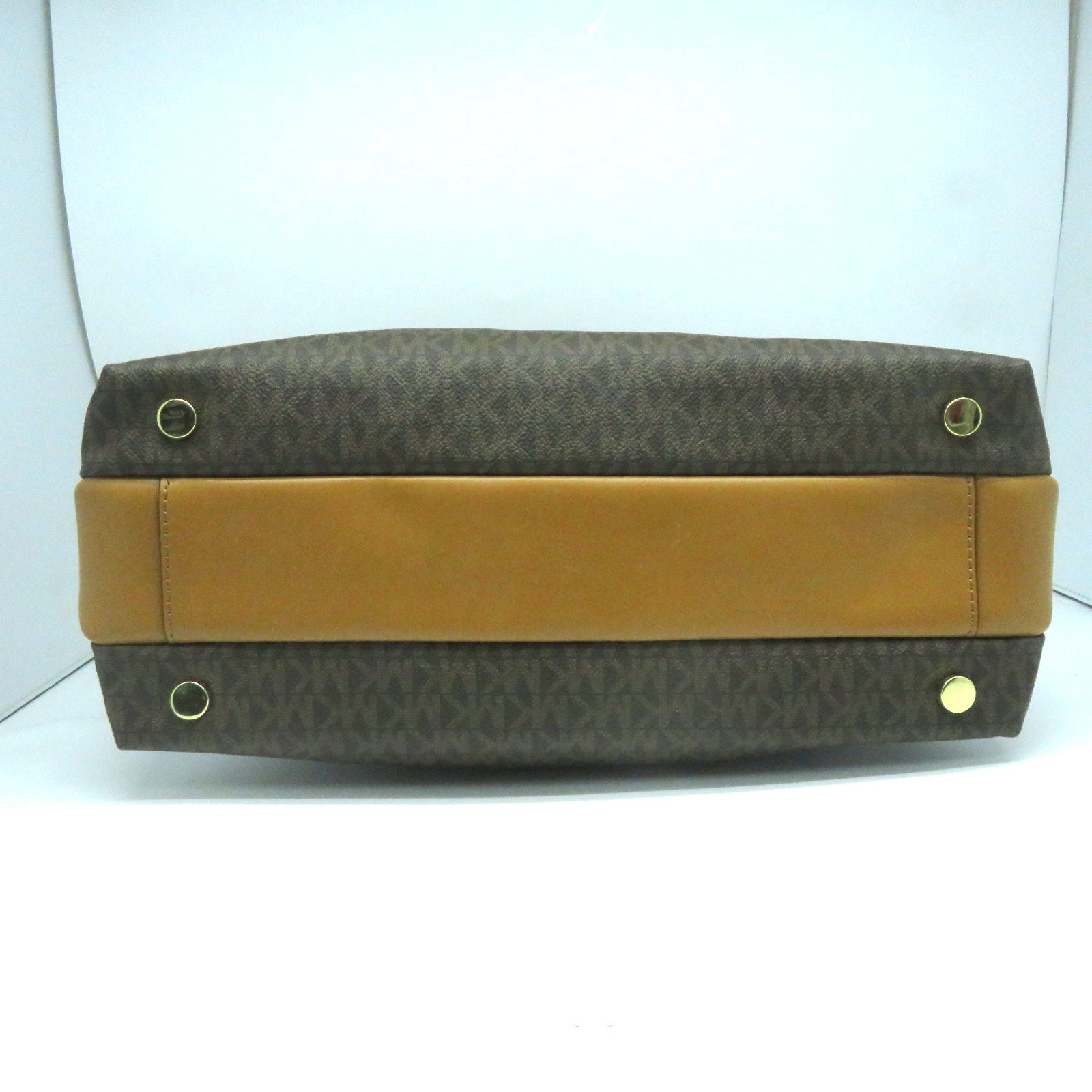 Michael Kors 【激減優惠】塗層帆布2way Shoulder Bag金扣手挽肩背兩用袋啡色