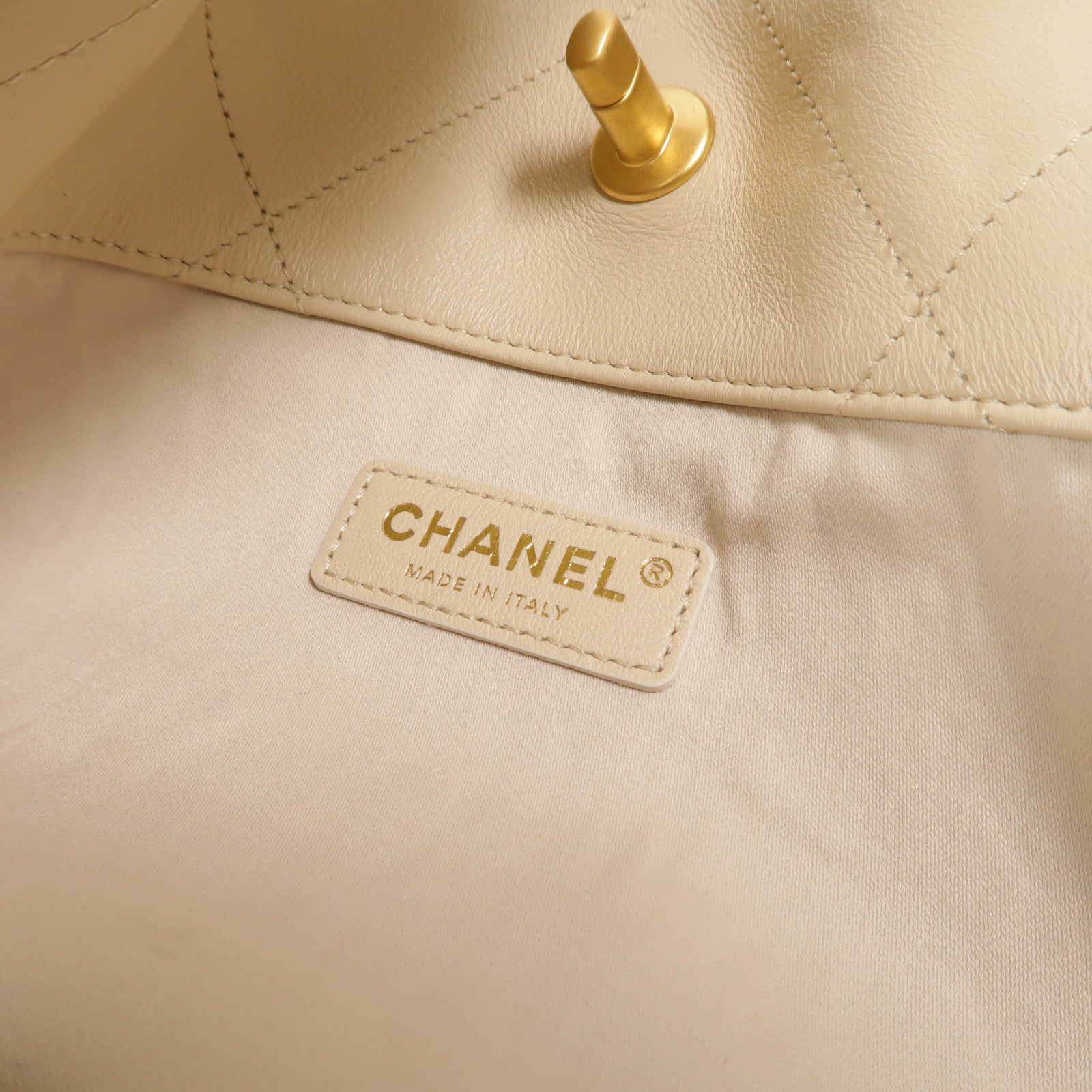 CHANEL 牛皮皮革Shopping Tote鏈帶肩背袋