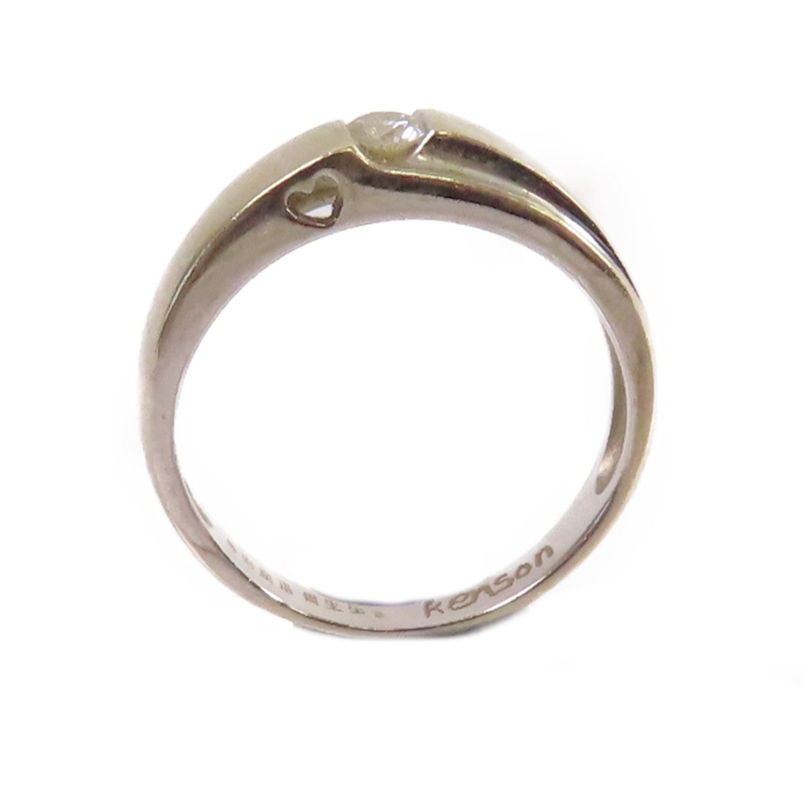 JEWELRY 【激減優惠】18K白金/0.09ct鑽石Diamond Ring戒指US#4.25