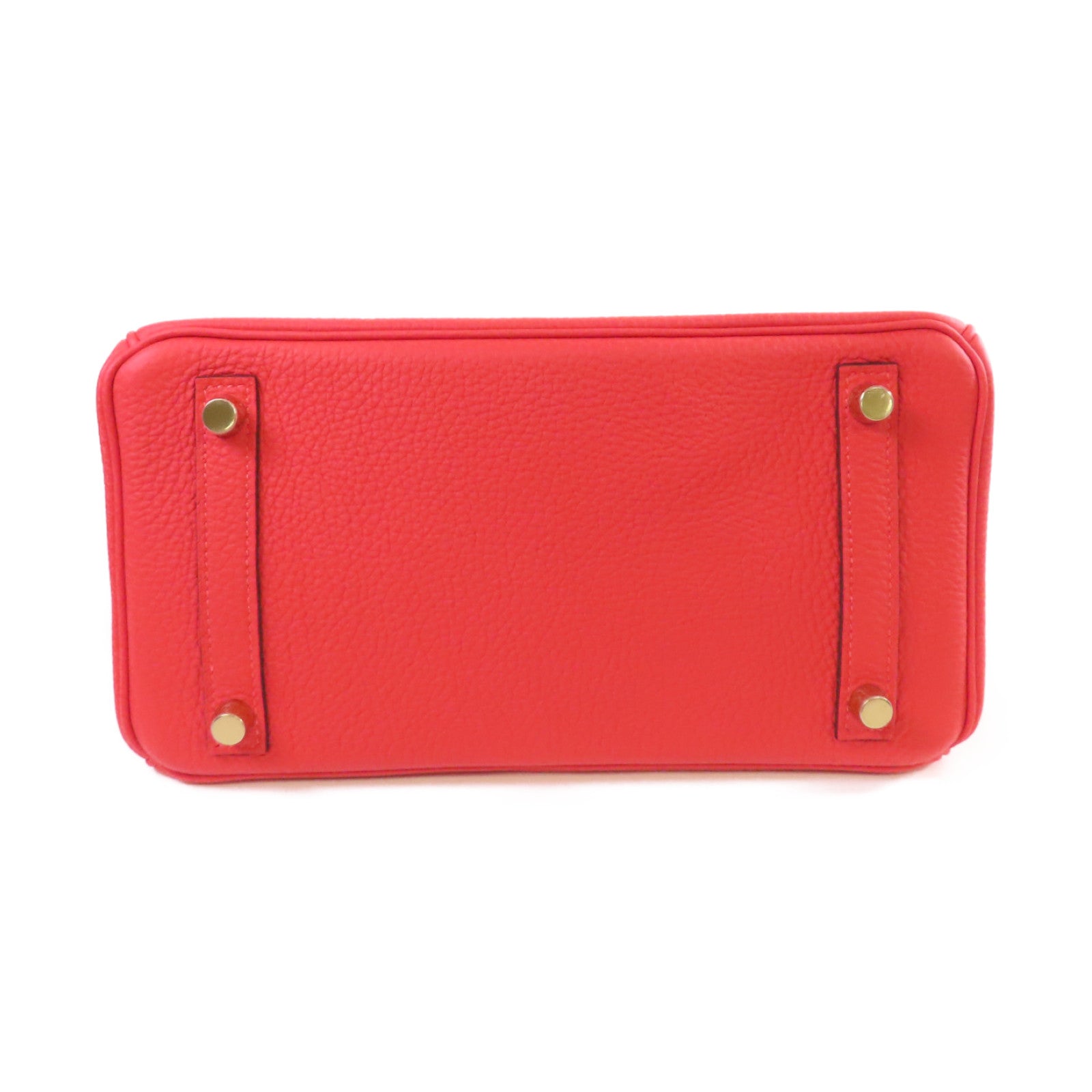 HERMES Togo皮革Birkin 25 Hand Bag金扣手挽袋2R Rouge Pivoine牡丹紅色