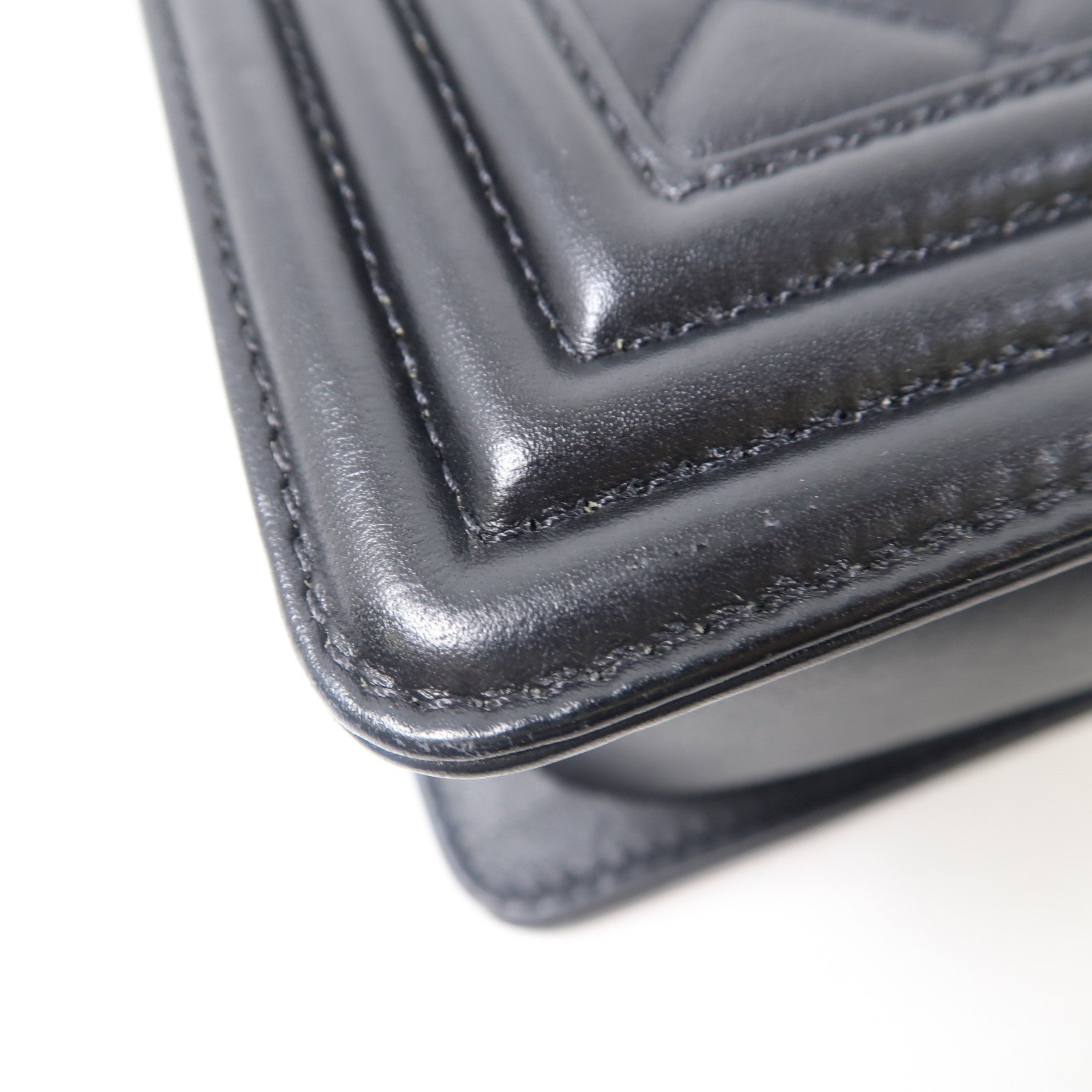 CHANEL 【激減優惠】菱格羊皮皮革Shoulder Bag金扣鏈帶肩背袋黑色