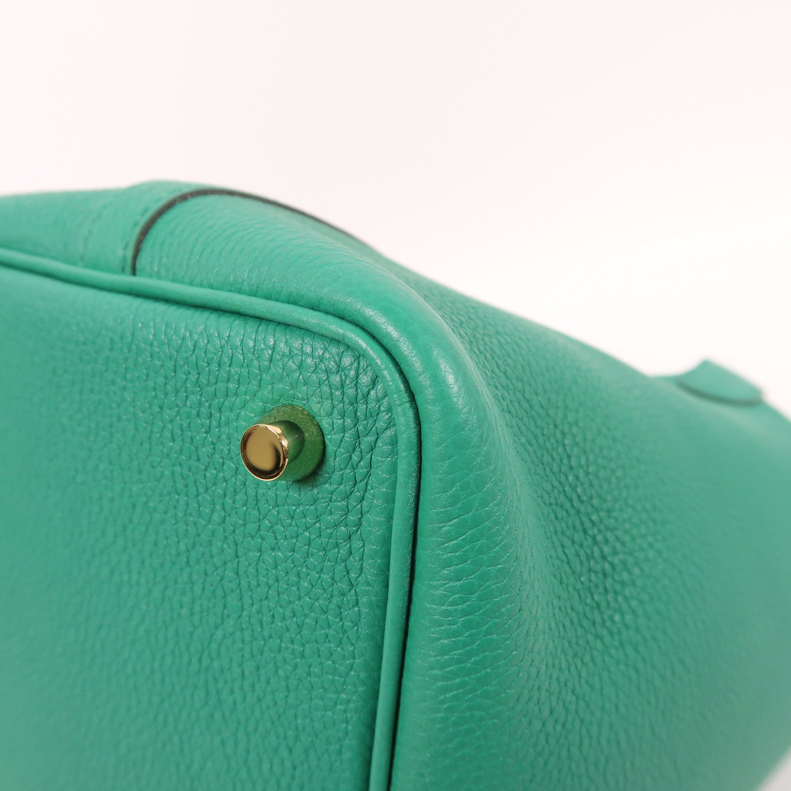 HERMES Clemence皮革Picotin 18 PM金扣手挽袋