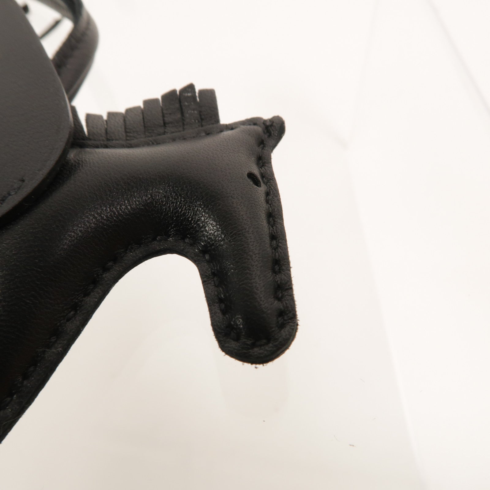 HERMES Swift/Milo皮革Rodeo Pagase PM掛飾Noir