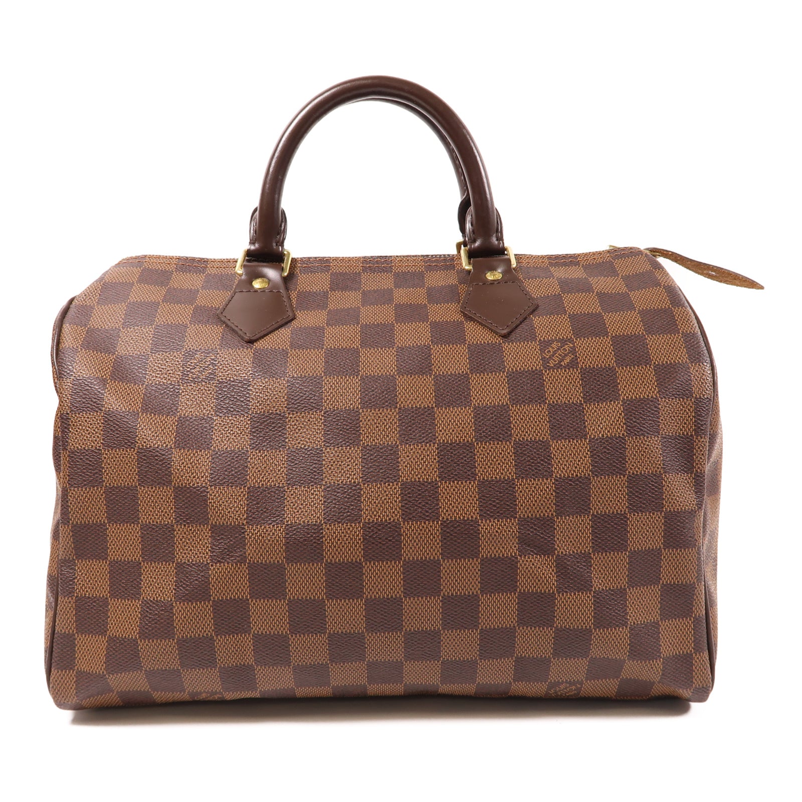 LOUIS VUITTON Damier Speedy 30金扣手挽袋啡色
