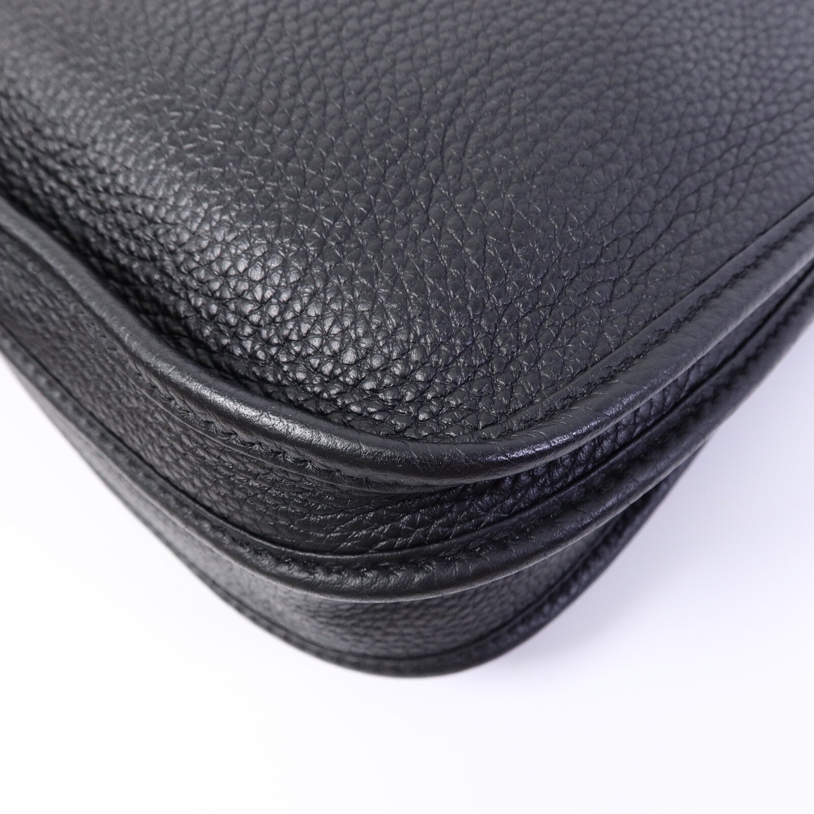 HERMES Clemence皮革Evelyne PM肩背袋Noir