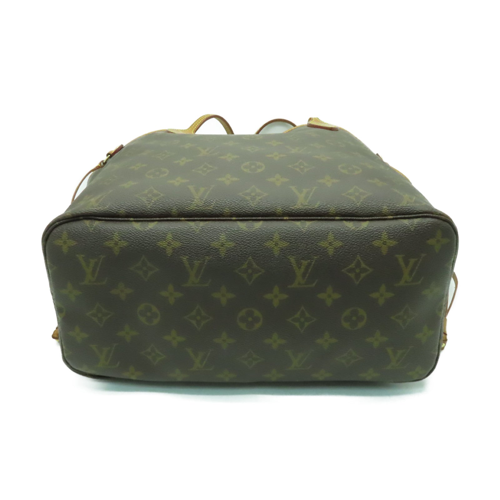 LOUIS VUITTON 【激減優惠】Monogram Neverfull MM金扣手挽袋棕色