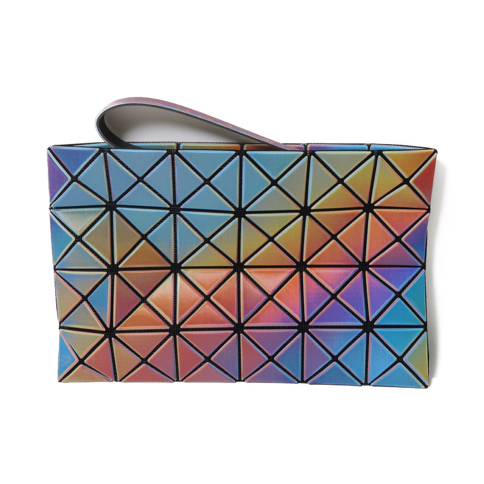 BAO BAO ISSEYMIYAKE PVC Bao Bao Pouch銀扣手拿包彩色