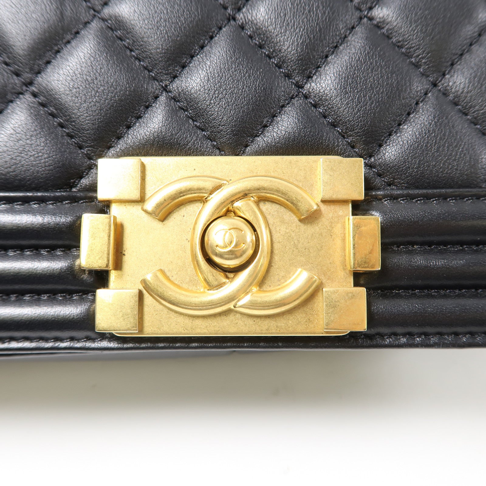 CHANEL 【激減優惠】菱格羊皮皮革Shoulder Bag金扣鏈帶肩背袋黑色