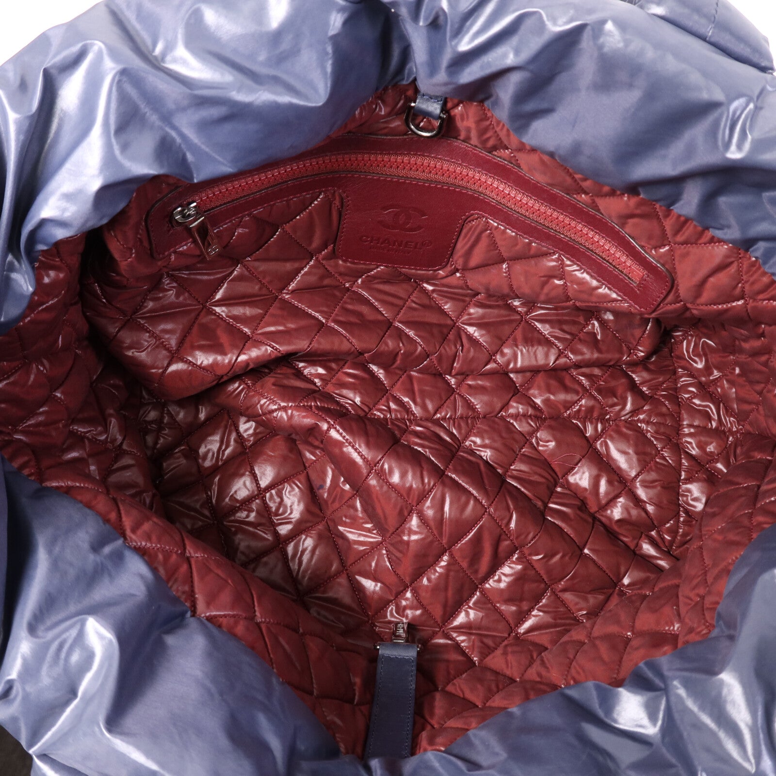 CHANEL 尼龍Coco Cocoon HandBag銀扣手挽袋