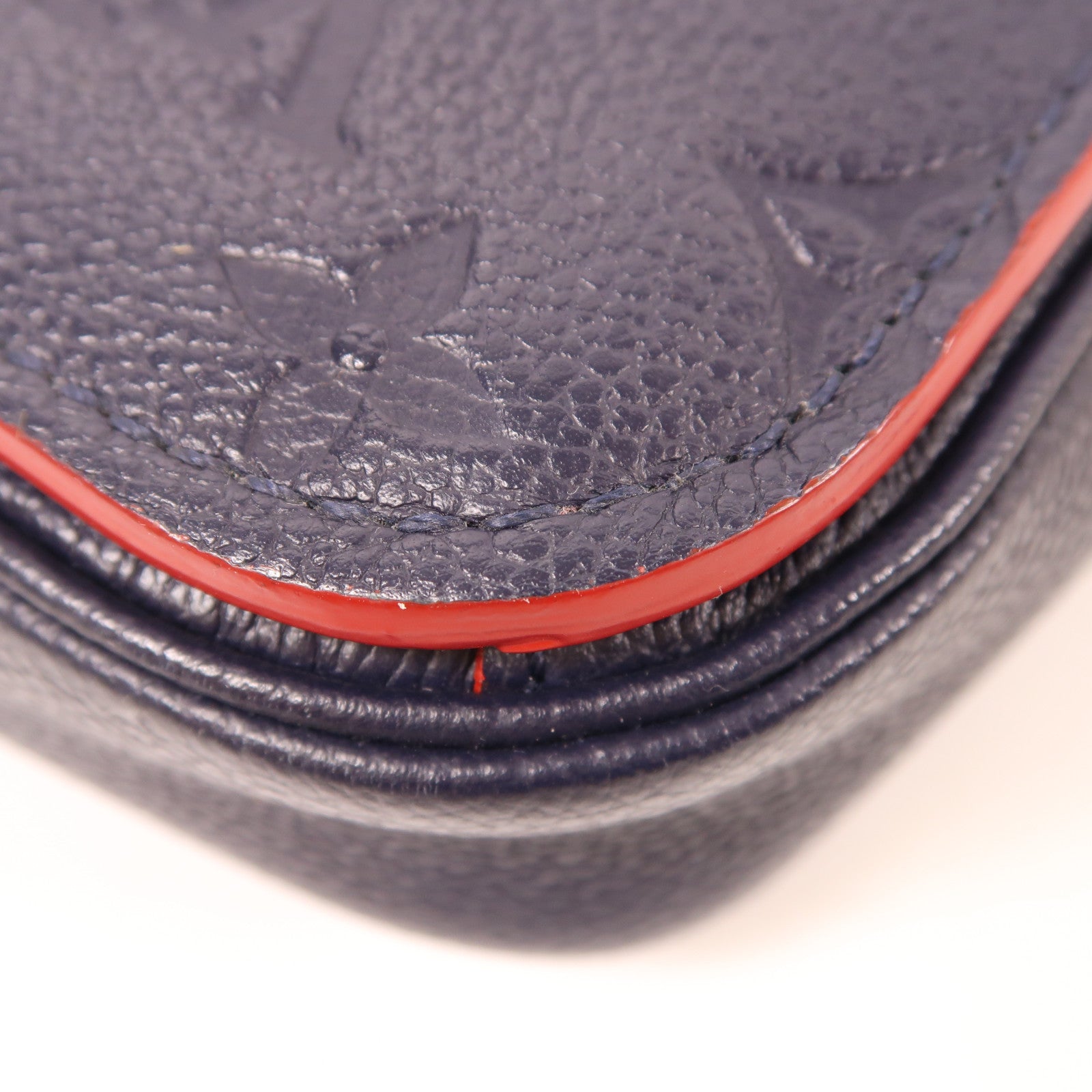 LOUIS VUITTON 【激減優惠】Monogram Empreinte Pochette Metis金扣手挽肩背兩用袋深藍色