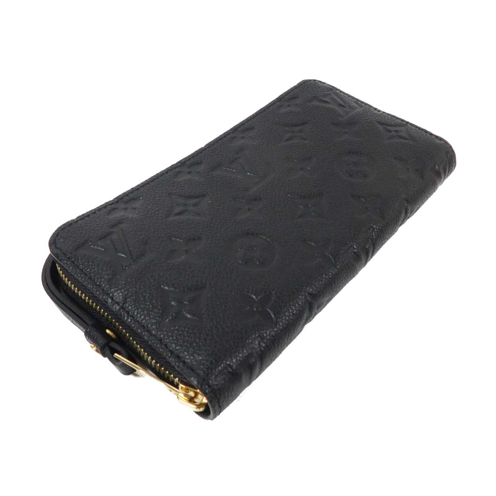 LOUIS VUITTON Monogram Empreinte Zippy Wallet金扣長錢包黑色