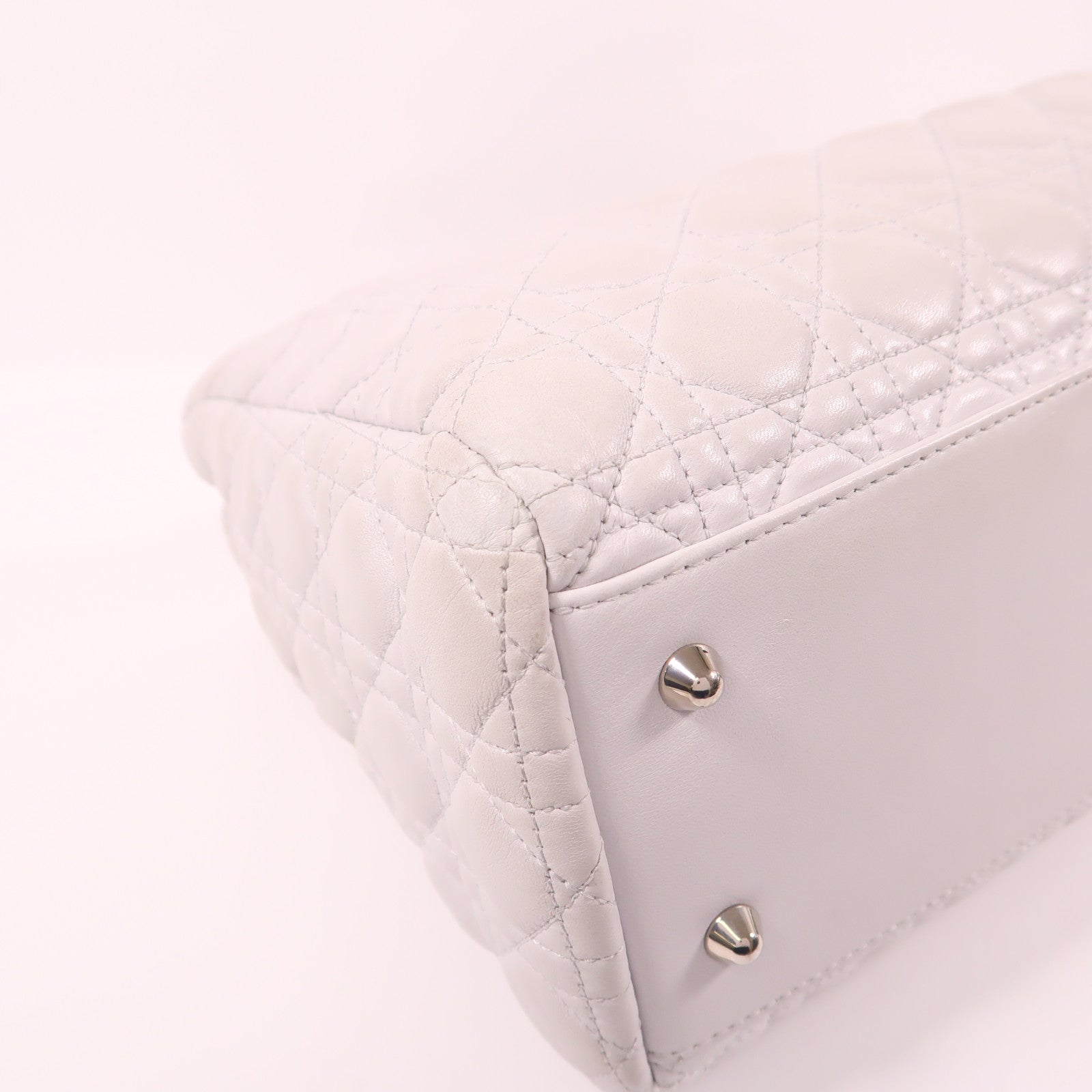 Dior 皮革Shoulder Tote銀扣肩背袋/手挽袋