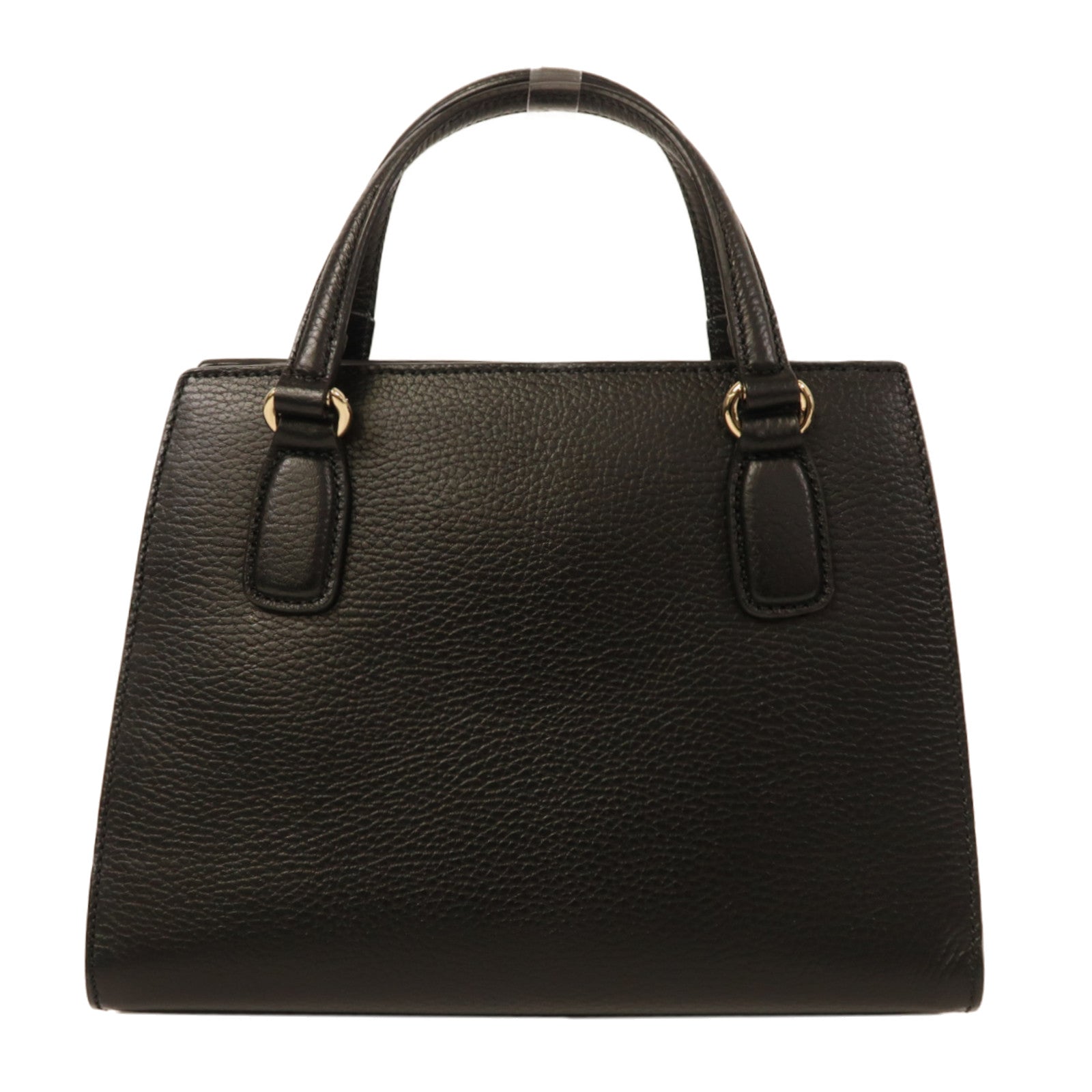GUCCI 牛皮皮革2 Way Shoulder金扣手挽肩背兩用袋黑色