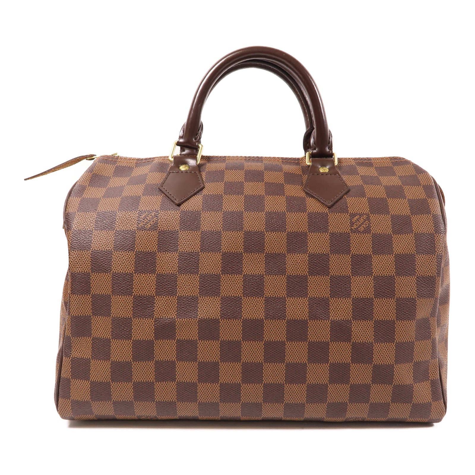 LOUIS VUITTON Damier Speedy 30金扣手挽袋啡色