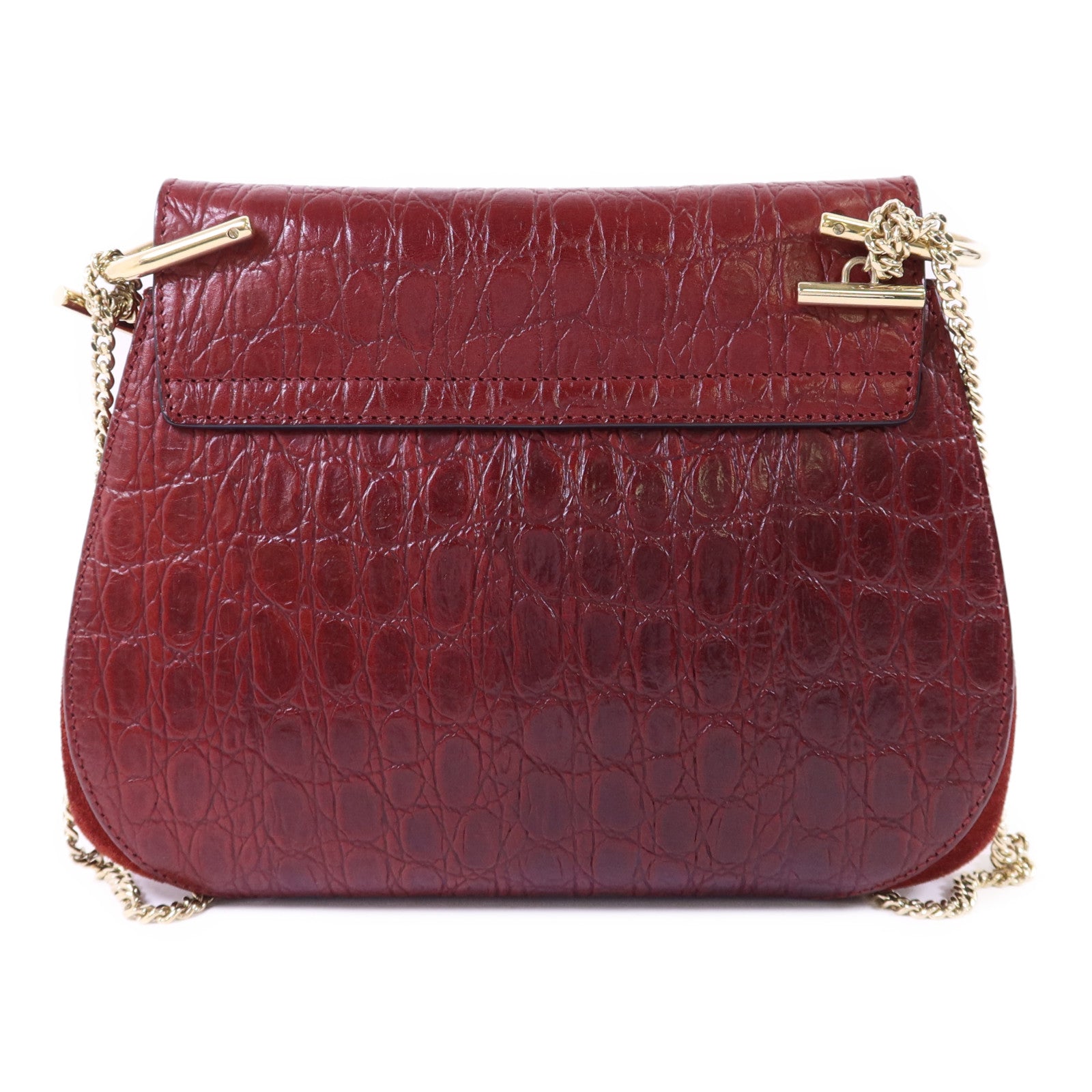 Chloe 牛皮皮革Shoulder Bag金扣鏈帶肩背袋