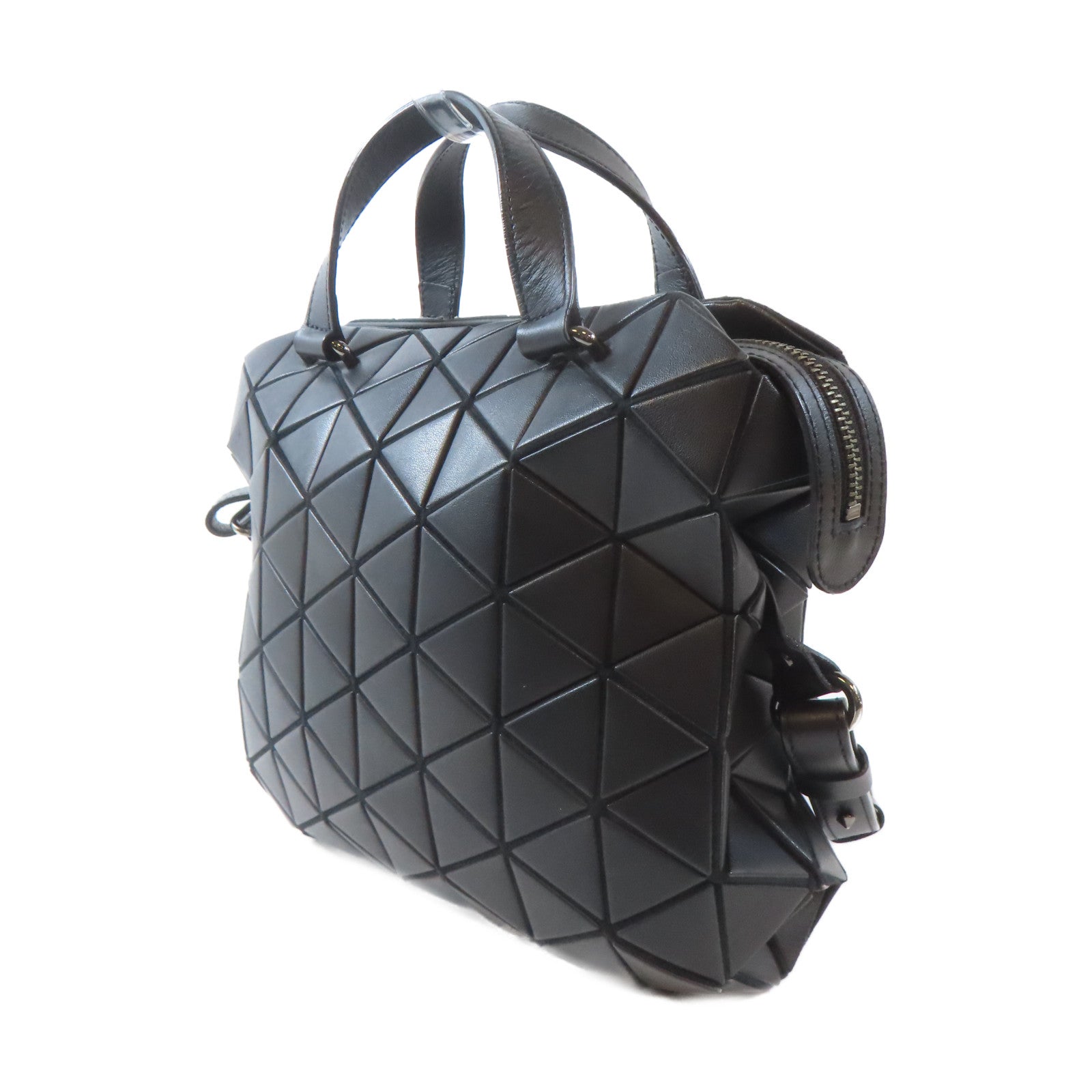 ISSEY MIYAKE 牛皮皮革BAO BAO 2 Way Shoulder手挽肩背兩用袋黑色